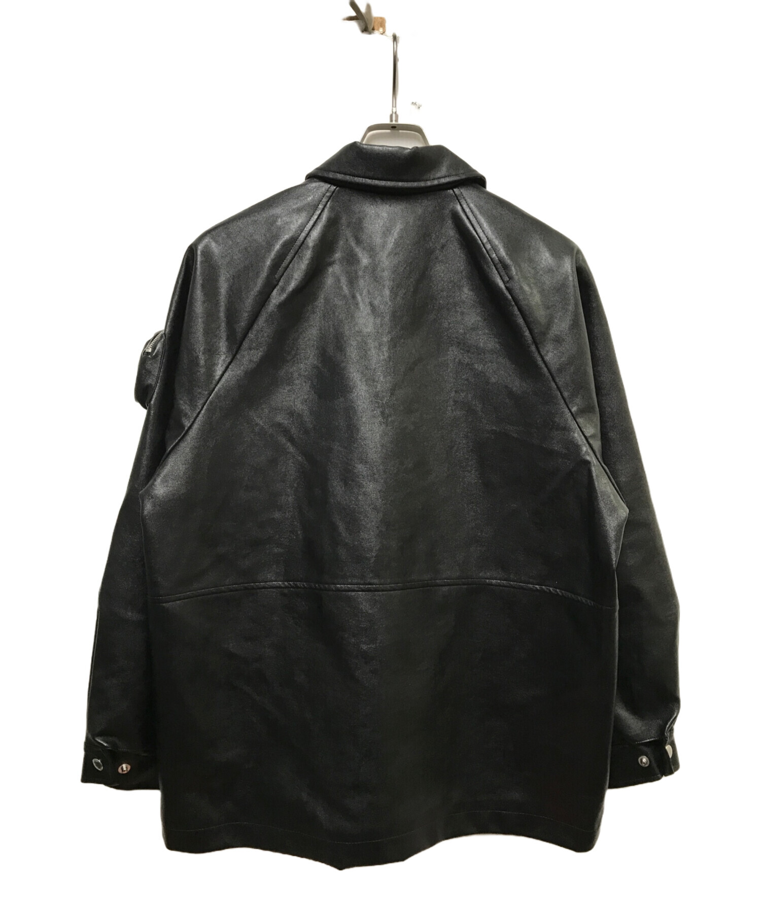 中古・古着通販】epine (エピヌ) エコレザージャケット ブラック