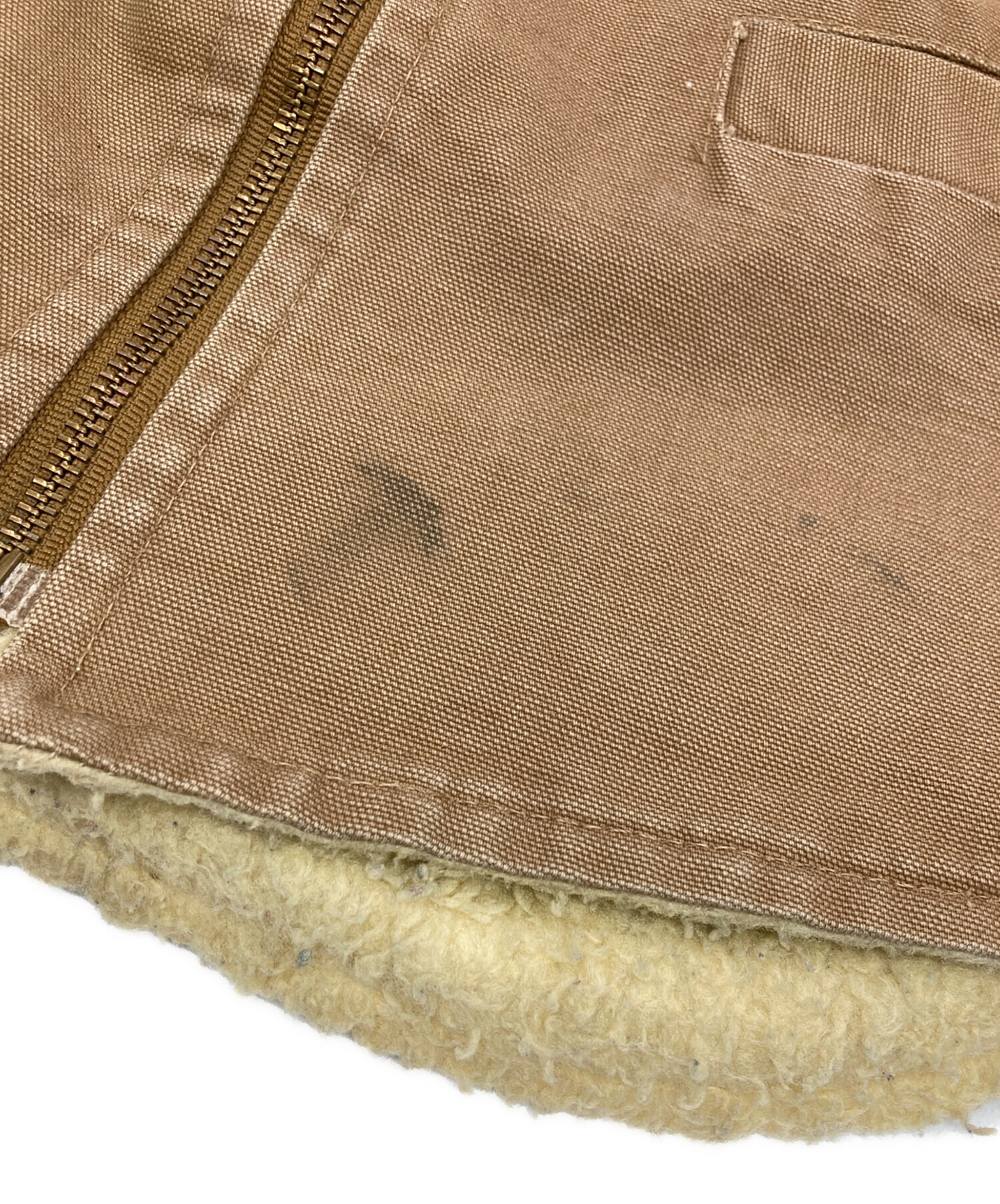 Carhartt ベージュ 裏ボア　ダックベスト 古着–00's Carhartt 裏ボア ダックベスト(ベージュ) – 【古着通販