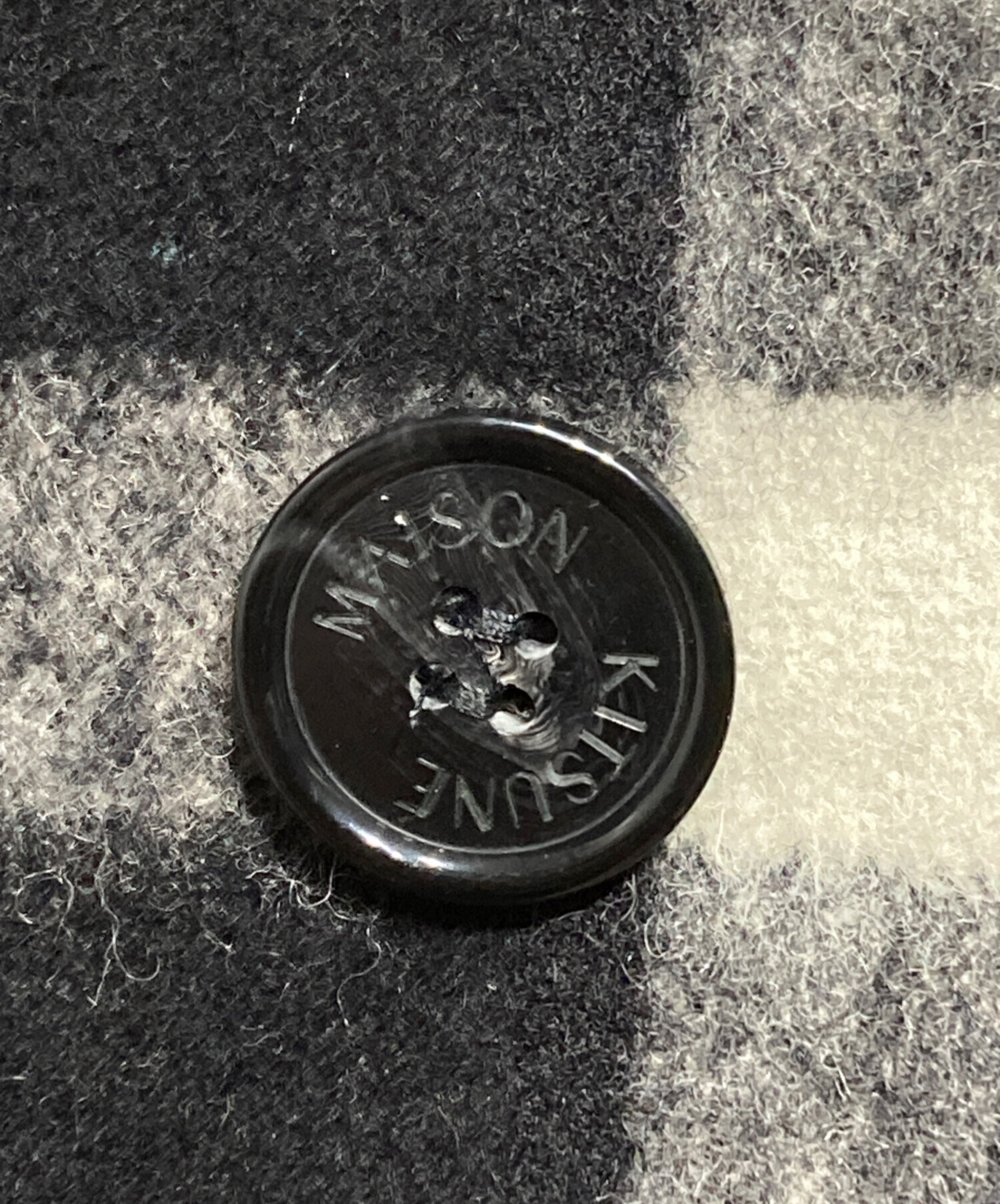 中古・古着通販】maison kitsune (メゾンキツネ) チェックダブルコート 