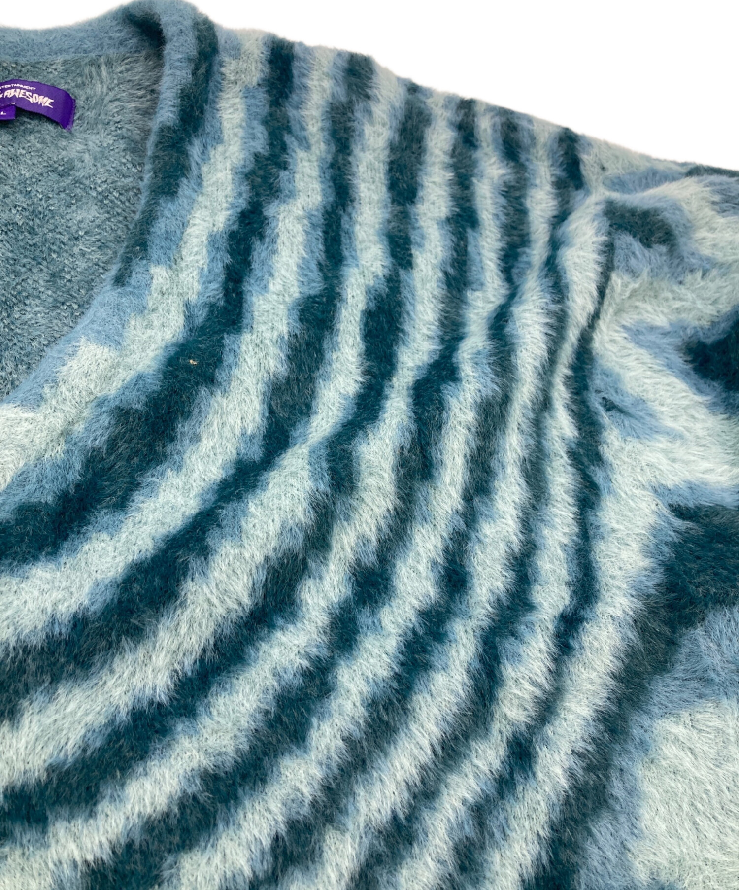 [美品] FUCKING AWESOME カーディガン アクリル ブルー L 中古・古着通販】Fucking Awesome (ファッキンオーサム) Acid Hairy