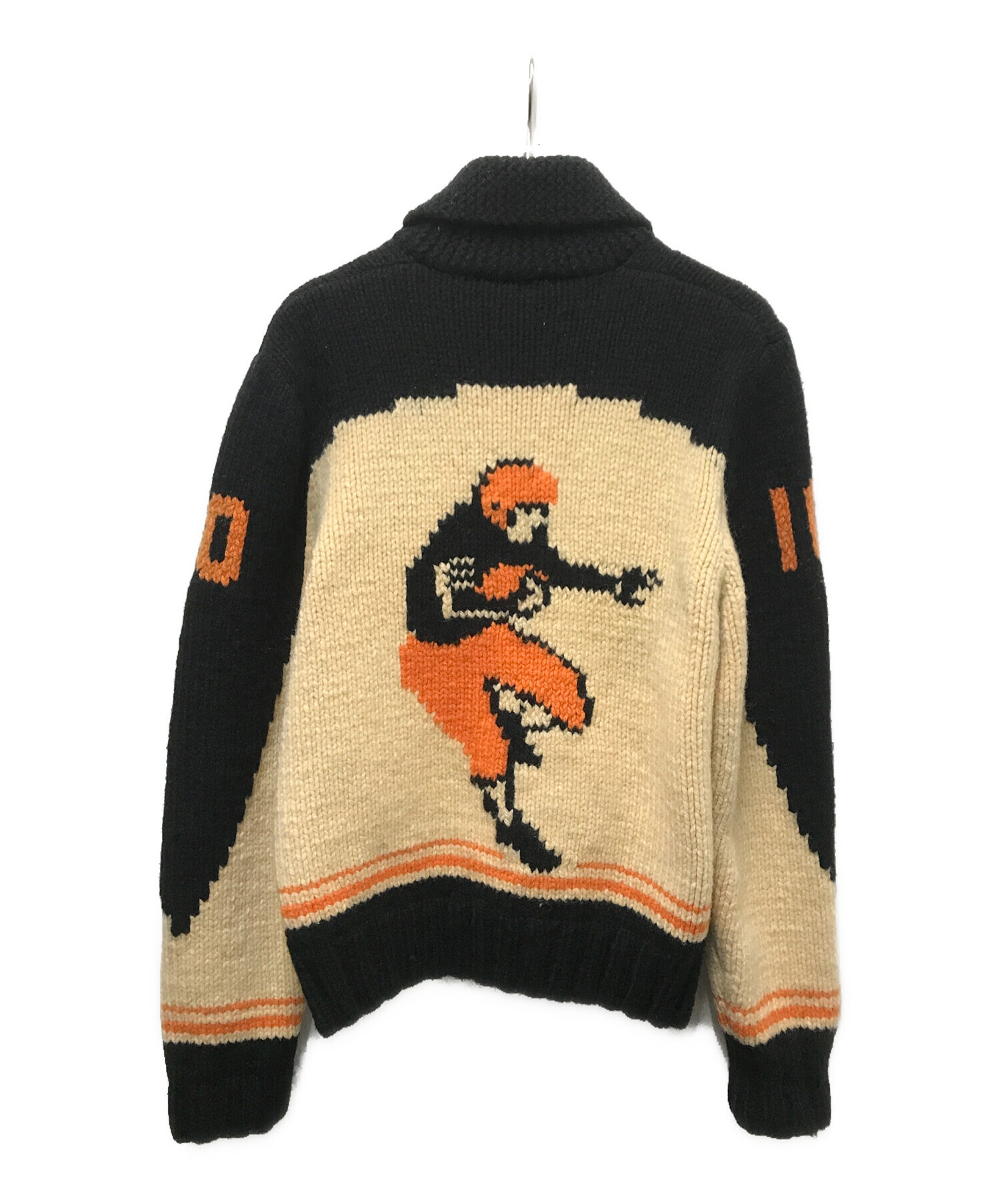 中古・古着通販】USED (ユーズド) アメフトカウチンニットカーディガン