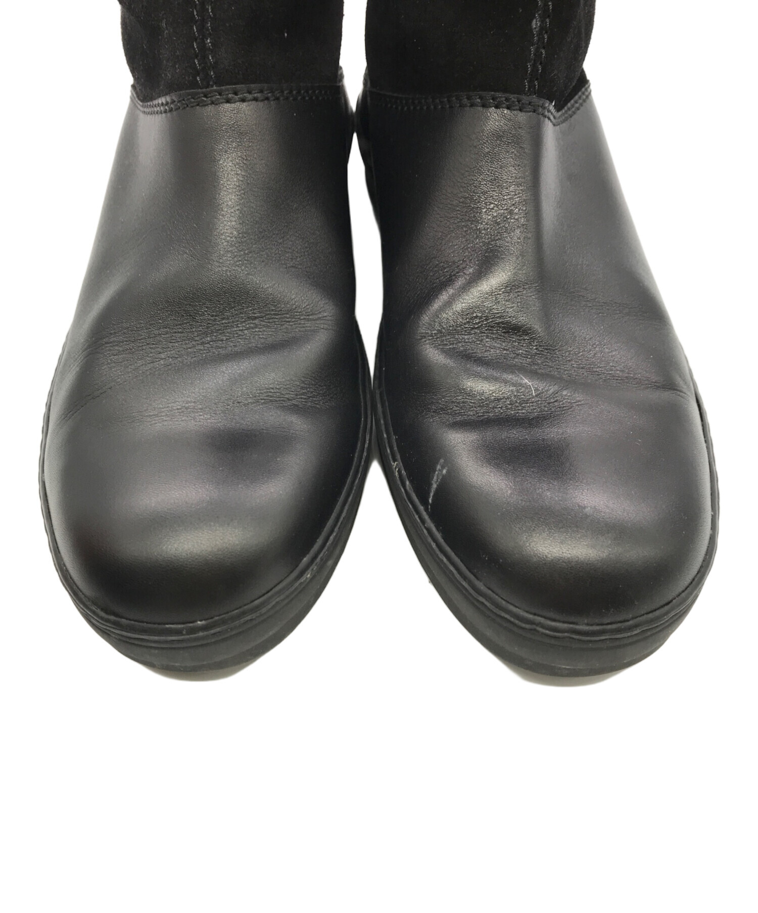 中古・古着通販】TOD'S (トッズ) スエード切替ロングブーツ ブラック