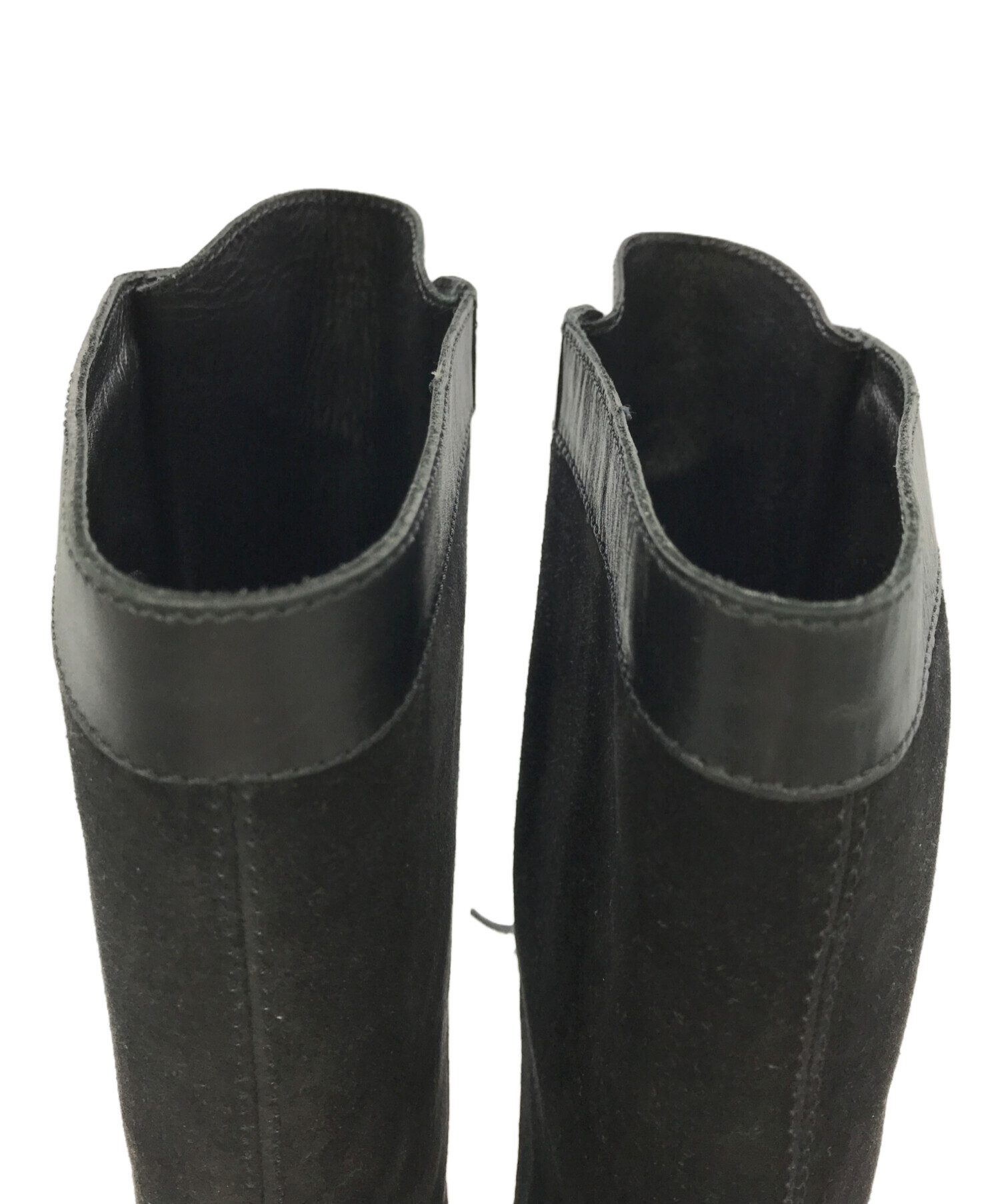 中古・古着通販】TOD'S (トッズ) スエード切替ロングブーツ ブラック