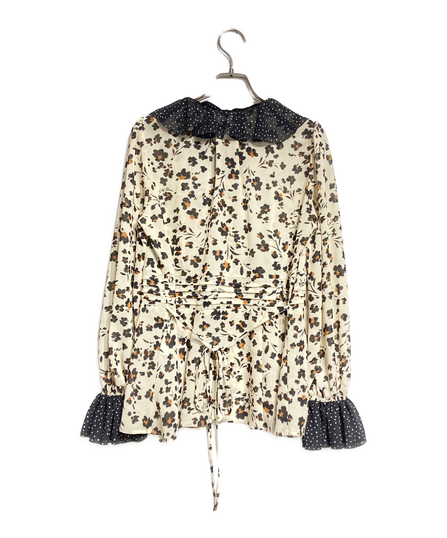 中古・古着通販】Lily Brown (リリーブラウン) バイカラーフラワー