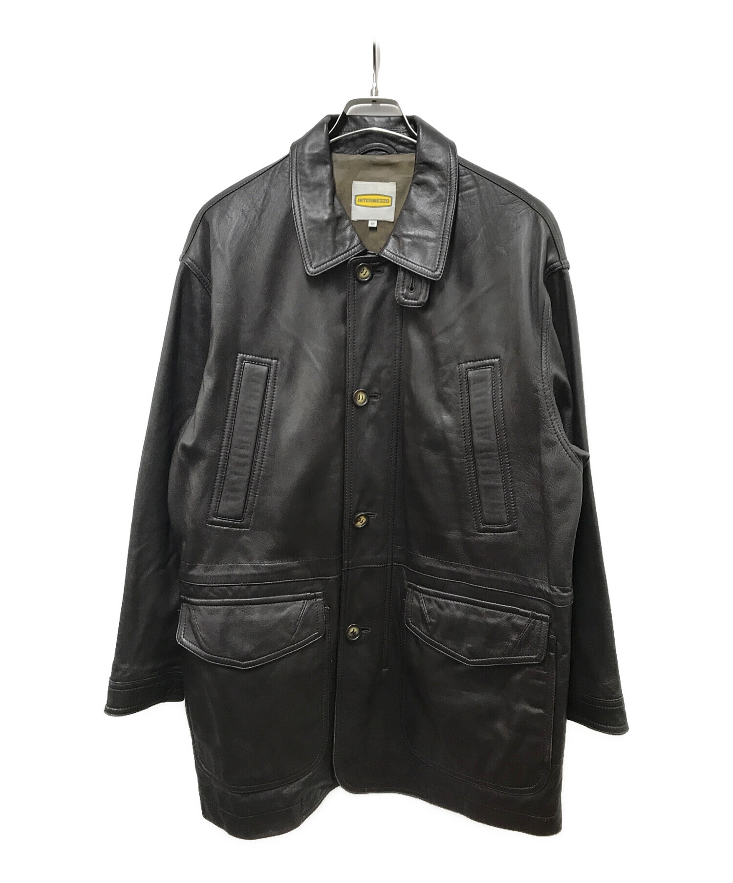 中古・古着通販】INTERMEZZO (インターメッツォ) ラムレザーコート 