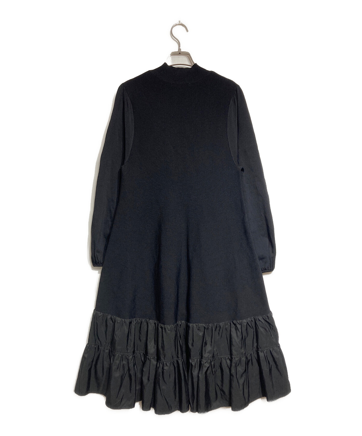 中古・古着通販】ANAYI (アナイ) ニットタフタティアードワンピース