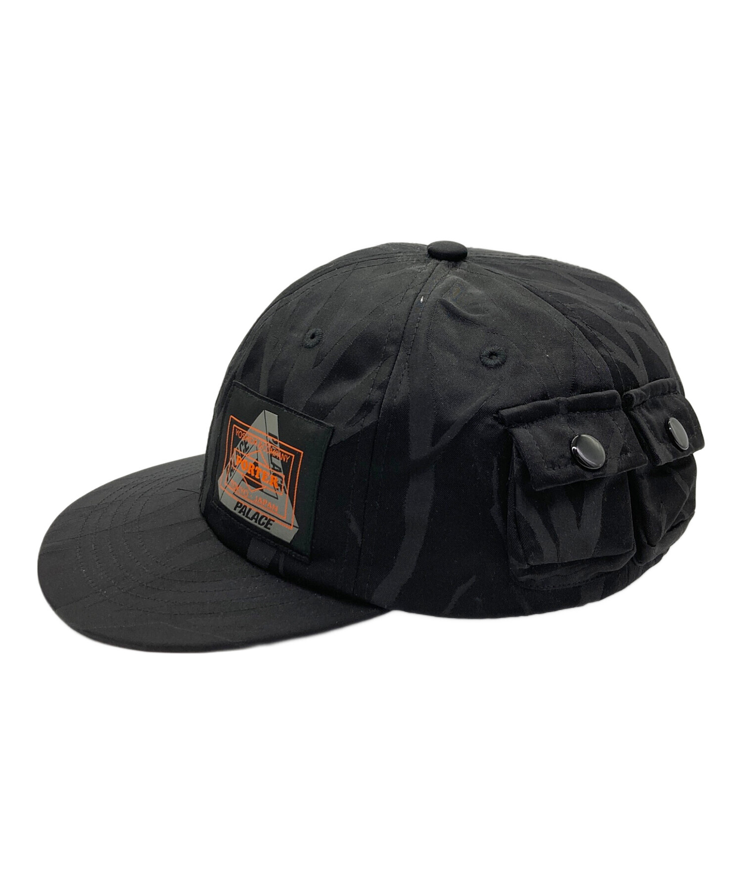 新品ブラック　ポーター　パレス　コラボキャップ 中古・古着通販】PALACE (パレス) PORTER (ポーター) POCKET CAP