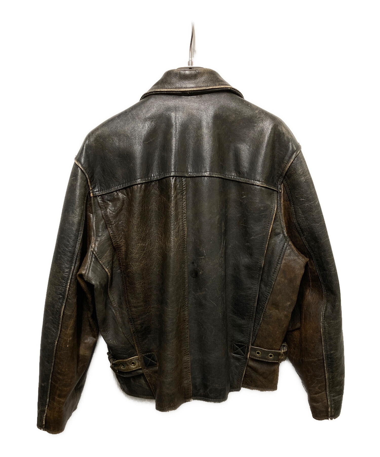 中古・古着通販】GHEZZI (ゲッツィ) レザージャケット ブラウン サイズ