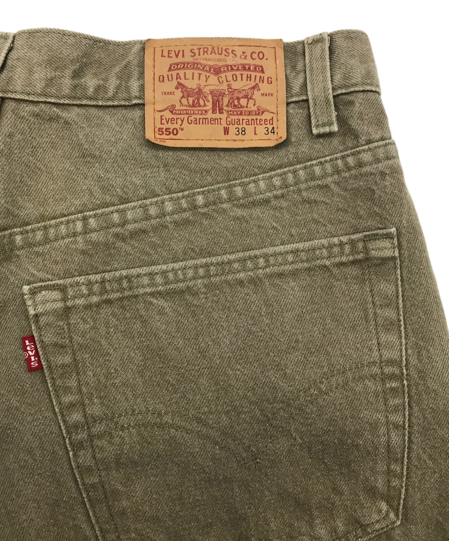 中古・古着通販】LEVI'S (リーバイス) 90s 550 デニムパンツ カーキ