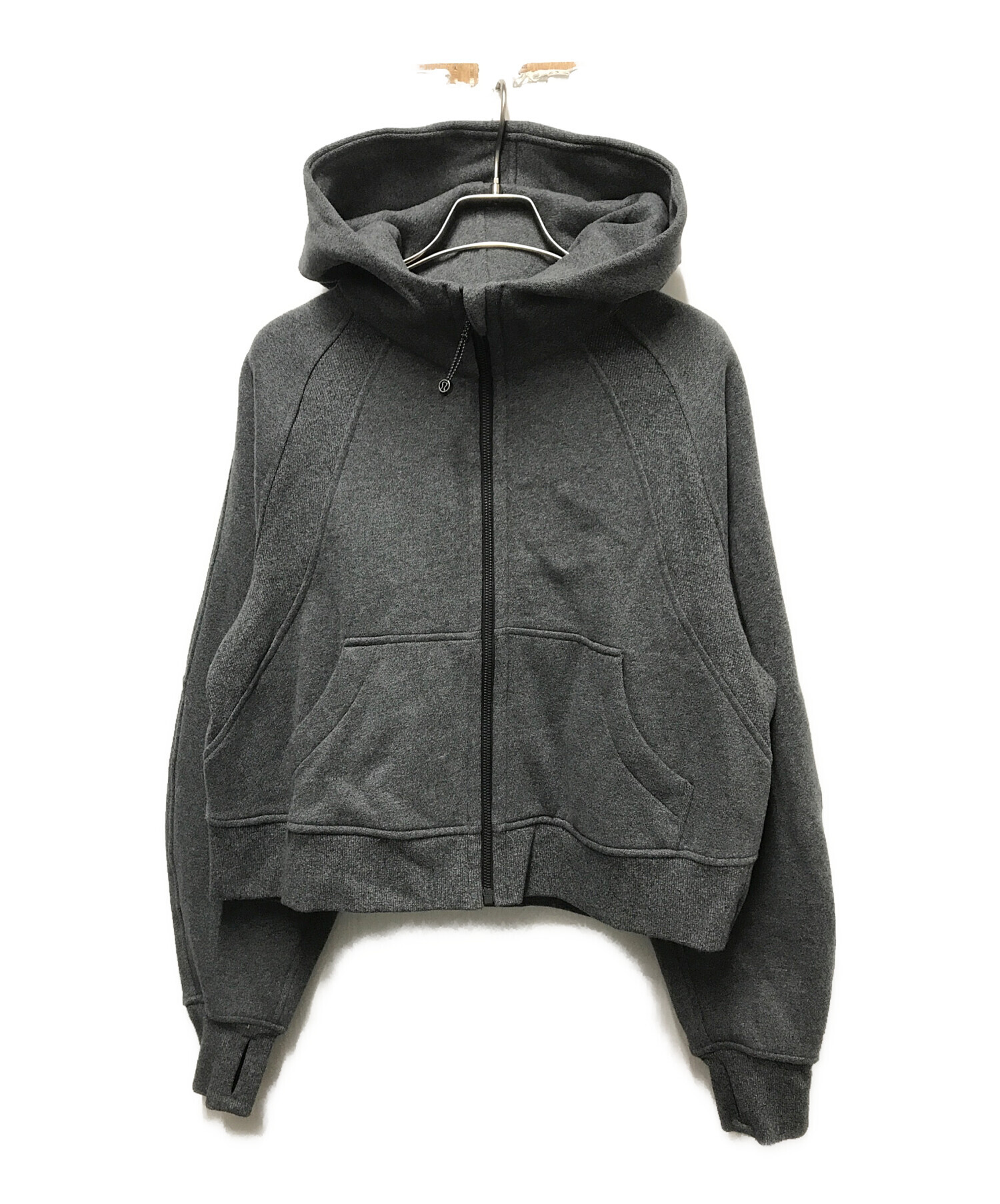 Lululemon ルルレモン ジップパーカー 格子柄 12サイズ 中古・古着通販】LULULEMON (ルルレモン) ジップパーカー グレー