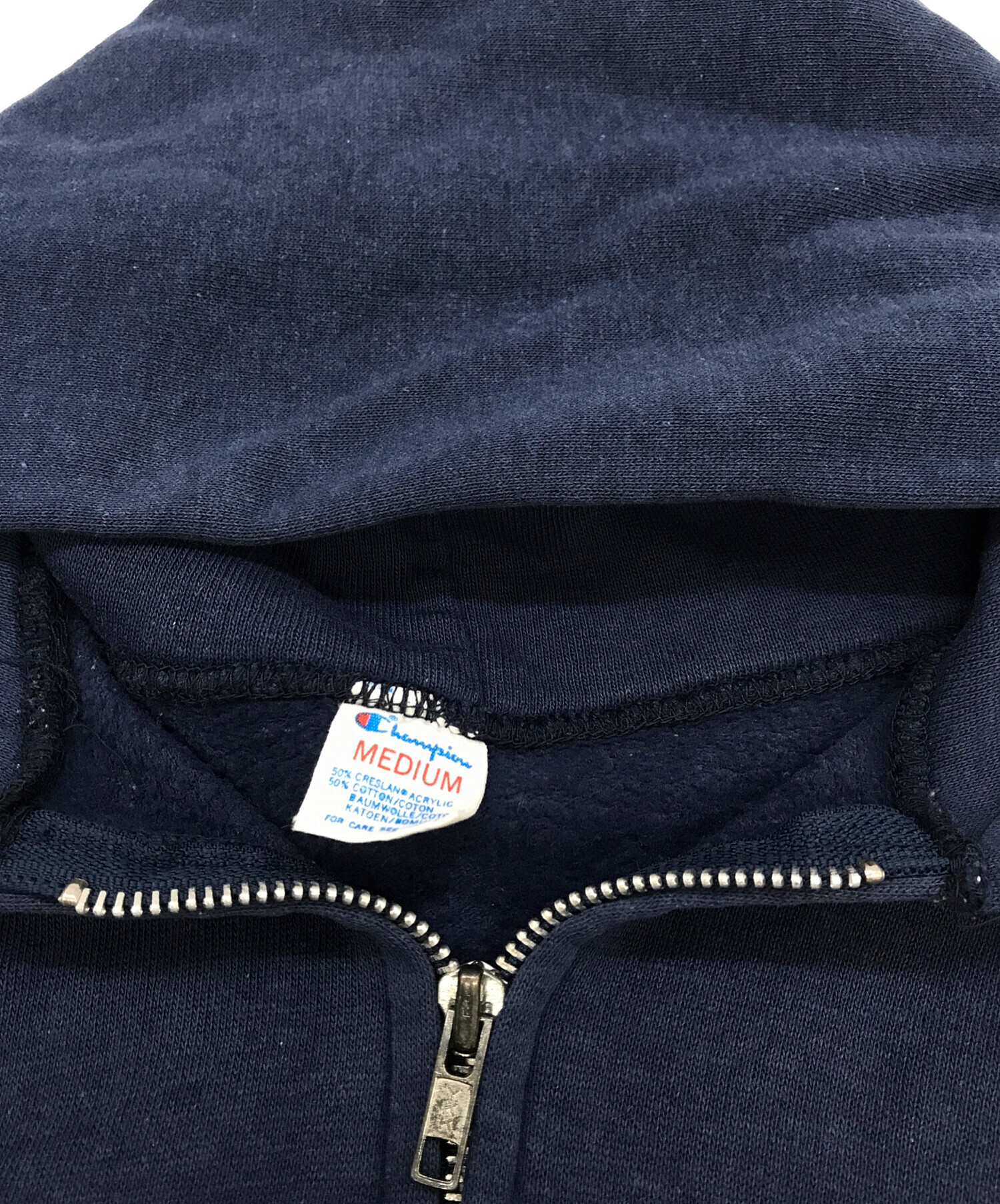 ヴィンテージ 80sジップパーカーフェード60s70sAKOMチャンピオン 中古・古着通販】Champion (チャンピオン) 80s カレッジプリントジップ