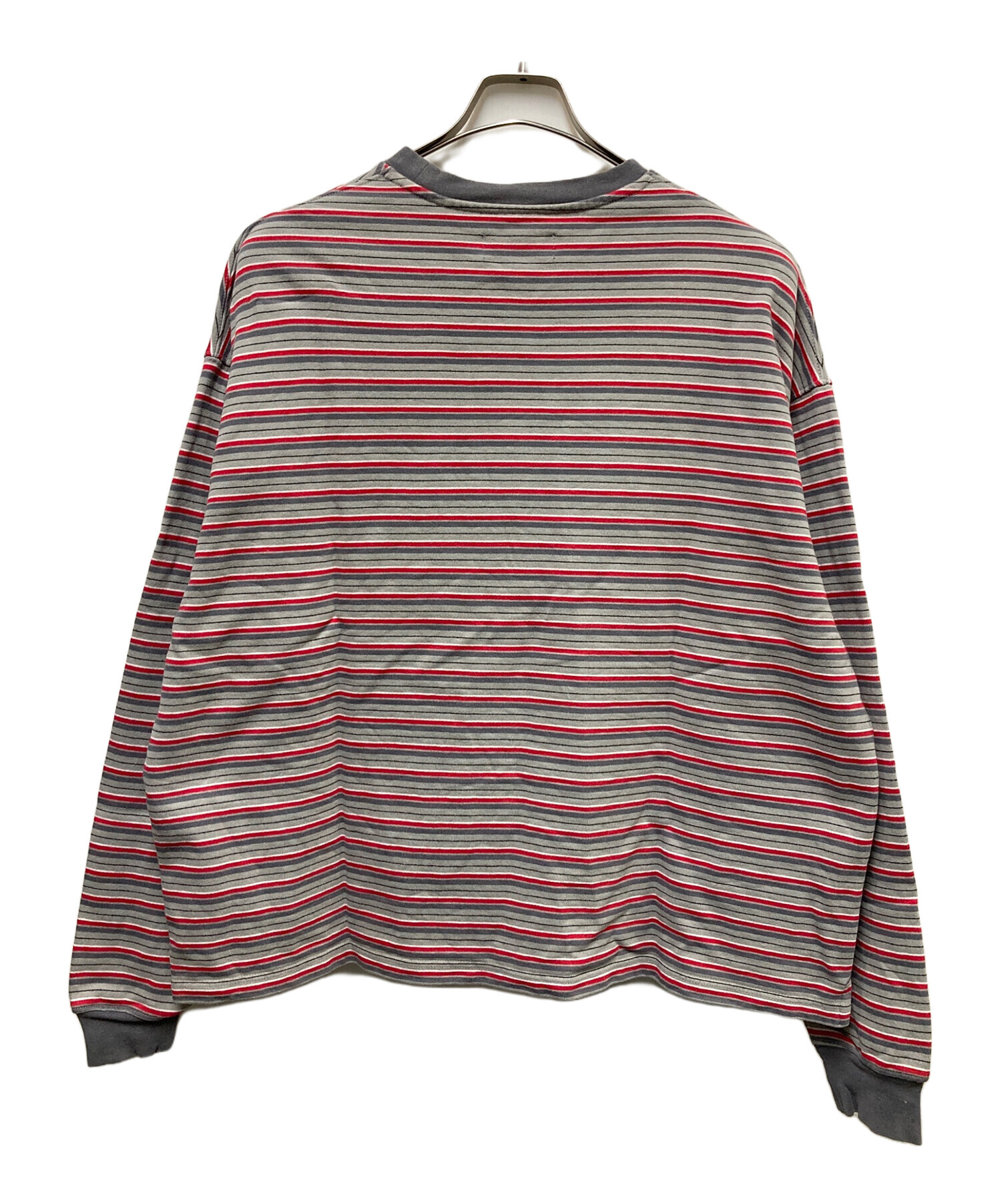 中古・古着通販】PACCBET (ラスベート) PIN STRIPE SWEAT グレー