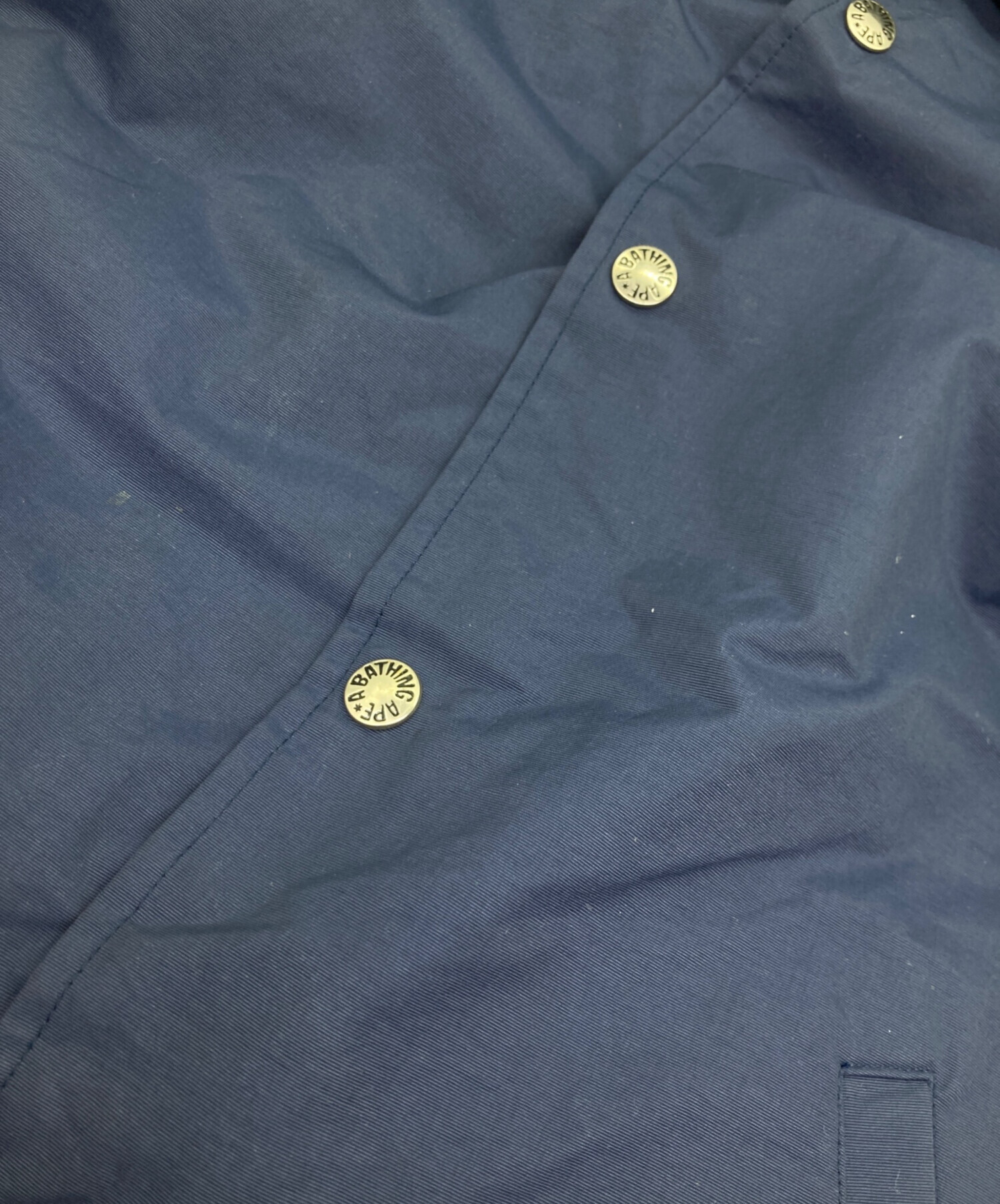 A BATHING APE エイプ コーチジャケット ネイビー　XL Bathing Ape College Logo Coach Jacket Navy Blue XL New Never Worn