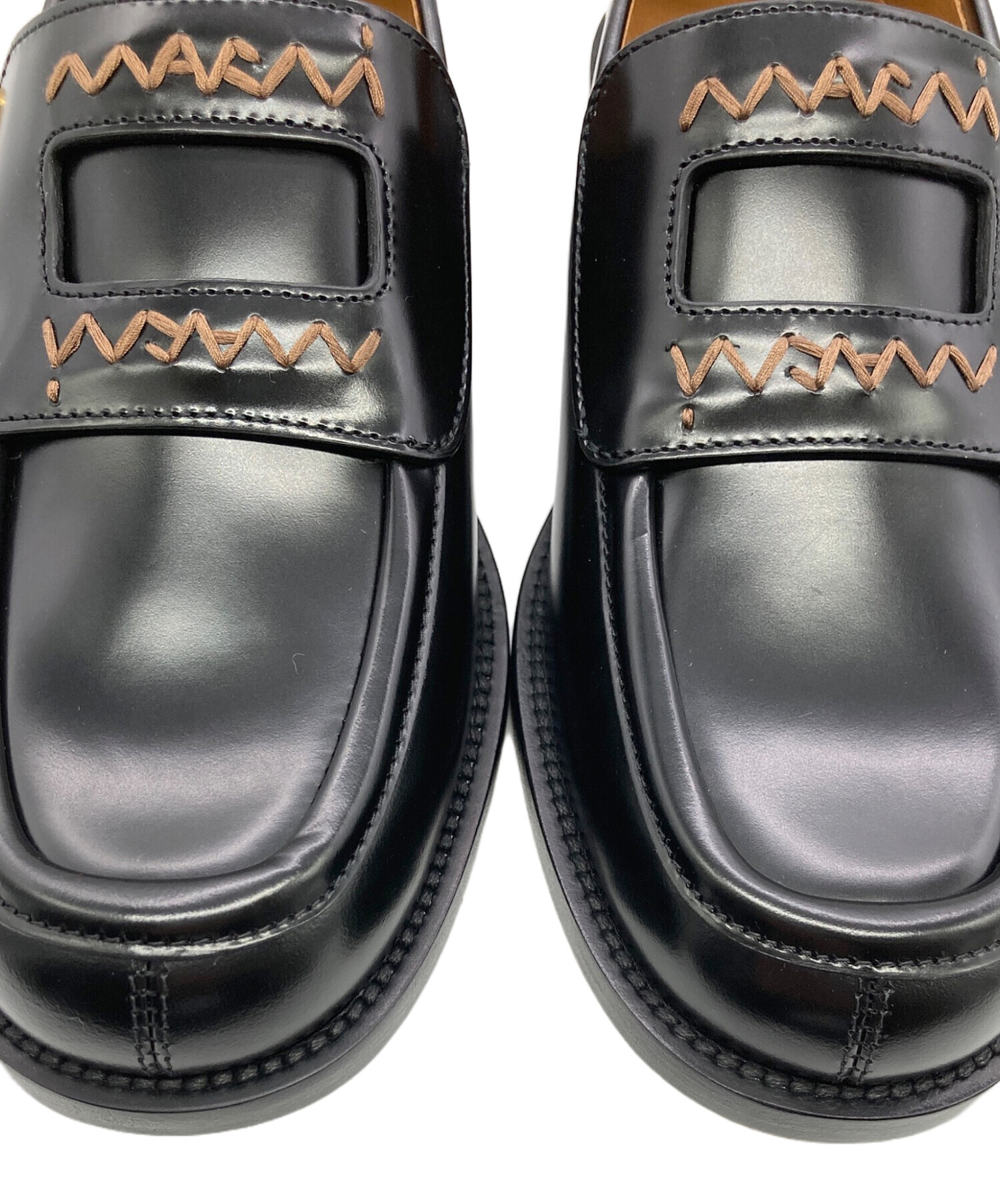 MARNI ダブルバックルローファー ブラック 35 中古・古着通販】MARNI (マルニ) ダブルバックルローファー ブラック