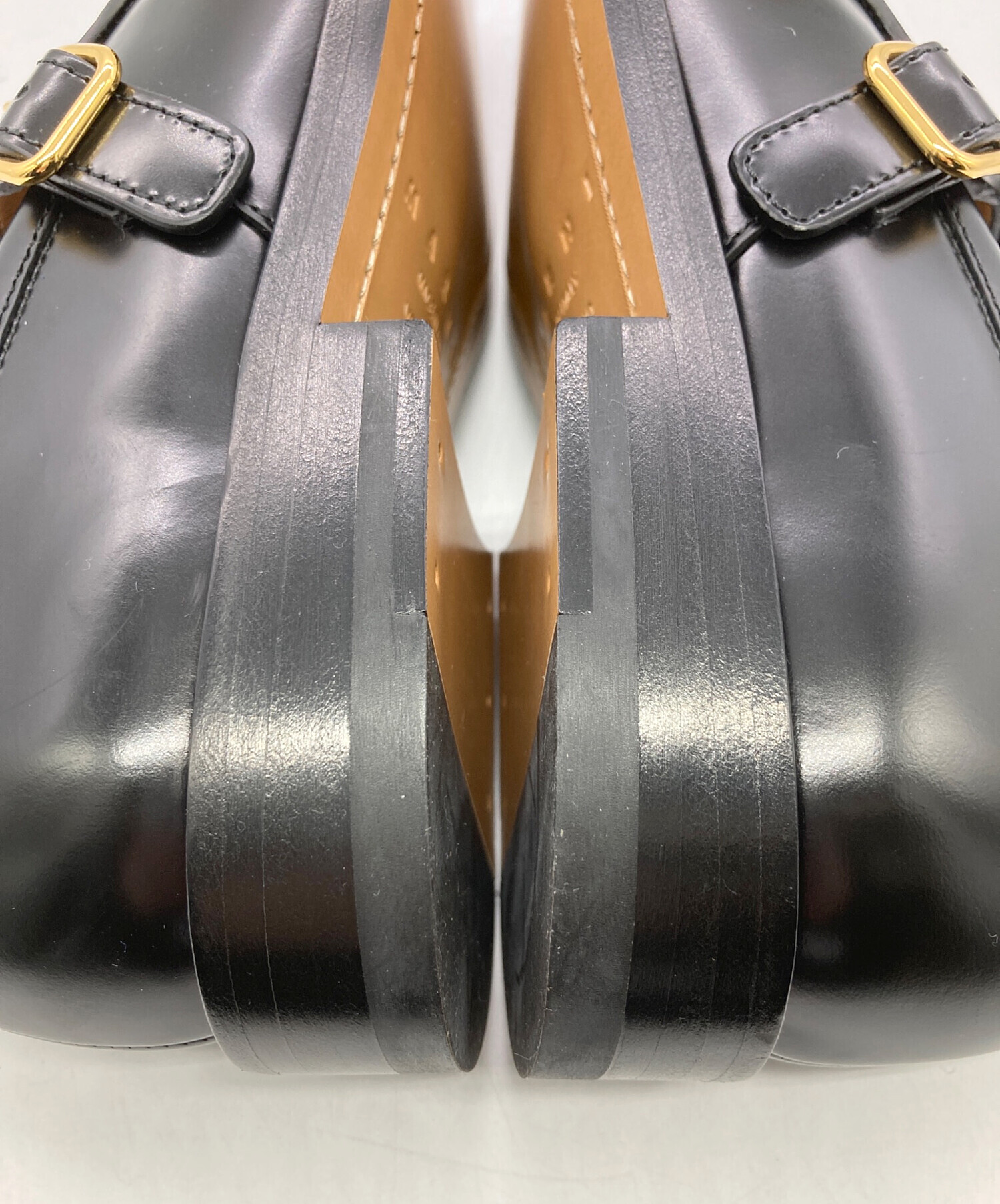 中古・古着通販】MARNI (マルニ) ダブルバックルローファー ブラック