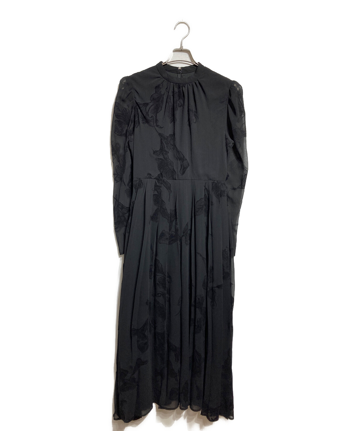 中古・古着通販】AMERI (アメリ) UND CALLA FLOCKY DRESS ブラック