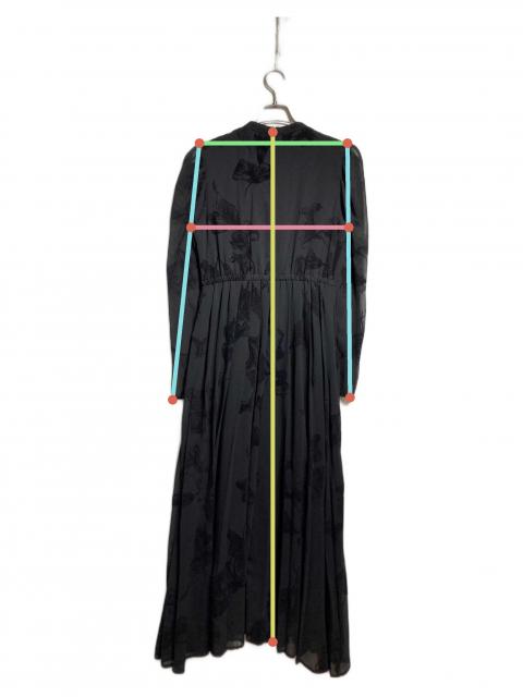 中古・古着通販】AMERI (アメリ) UND CALLA FLOCKY DRESS ブラック