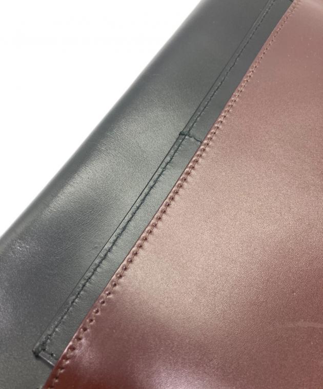 JIlSANDER ジルサンダー レザー クラッチ ボルドーdrawer 中古・古着通販】JIL SANDER (ジルサンダー) クラッチバッグ ブラック