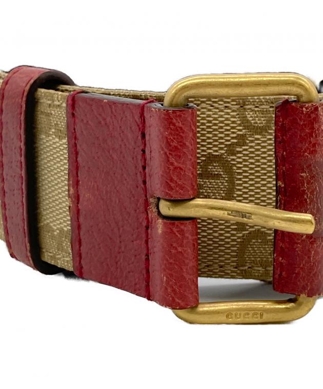 中古・古着通販】GUCCI (グッチ) GG スプリームベルト ブラウン サイズ