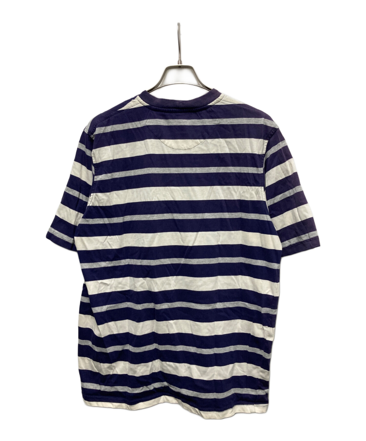 中古・古着通販】stussy (ステューシー) ボーダーTシャツ ネイビー 