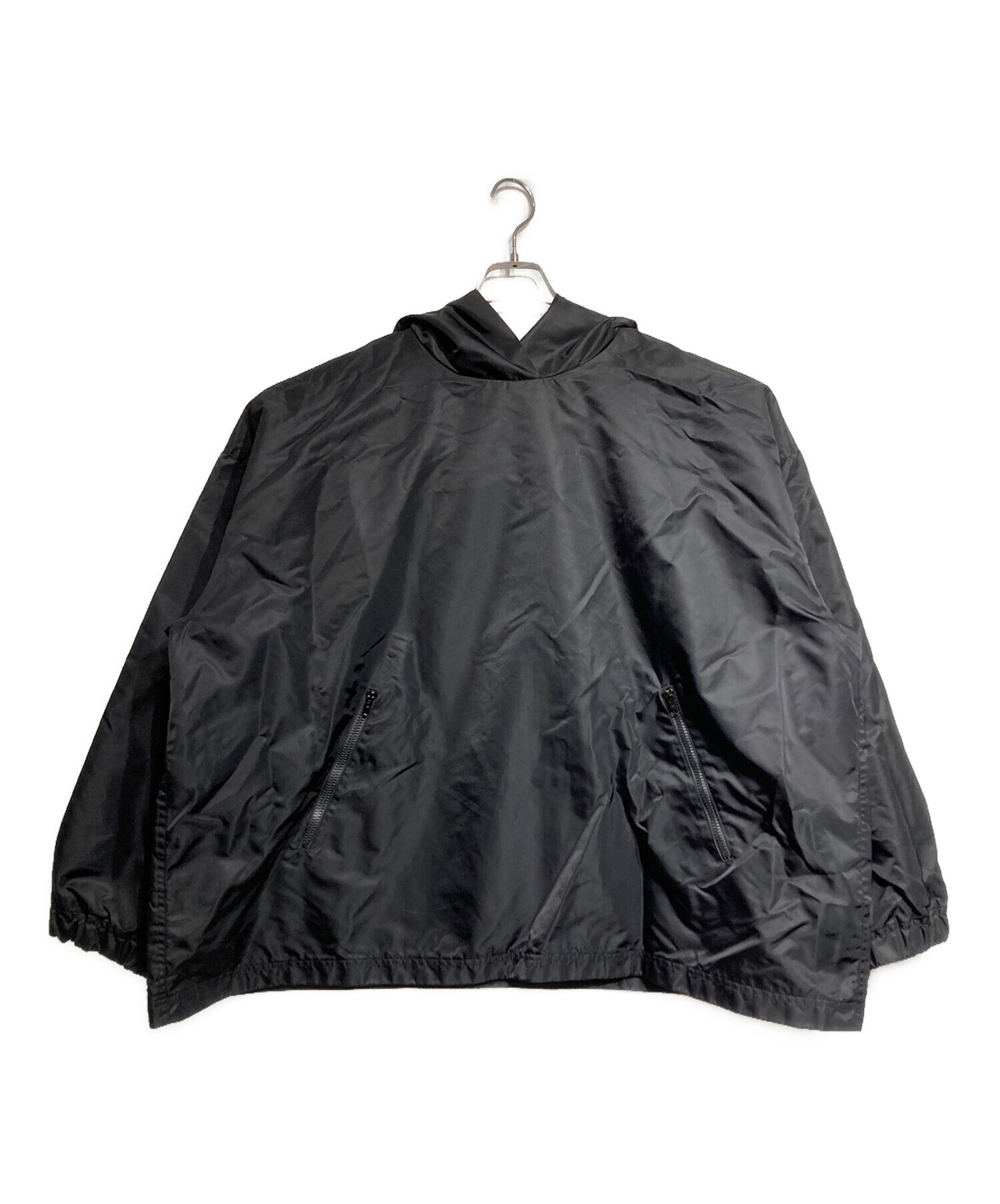 BALENCIAGA ブラック ナイロンジャケット最終値下げ 中古・古着通販】BALENCIAGA (バレンシアガ) フーデットナイロン