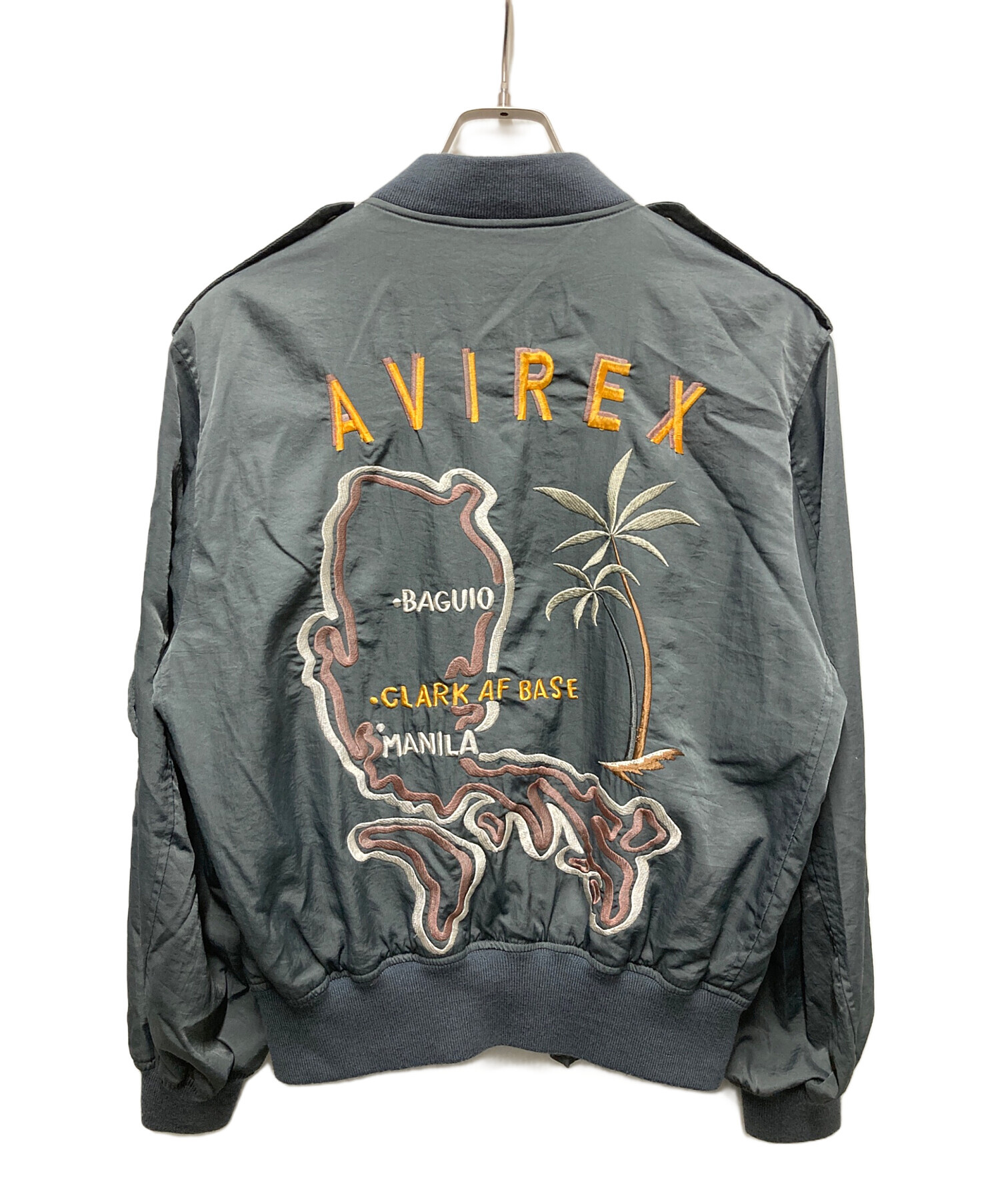 AVIREX スカジャン XL グレー・オリーブ 虎 中古・古着通販】AVIREX (アヴィレックス) L2－B TYPE スカジャン
