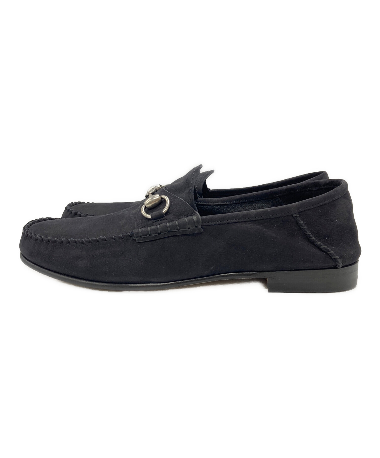 中古・古着通販】GUCCI (グッチ) ホースビットスウェードローファー