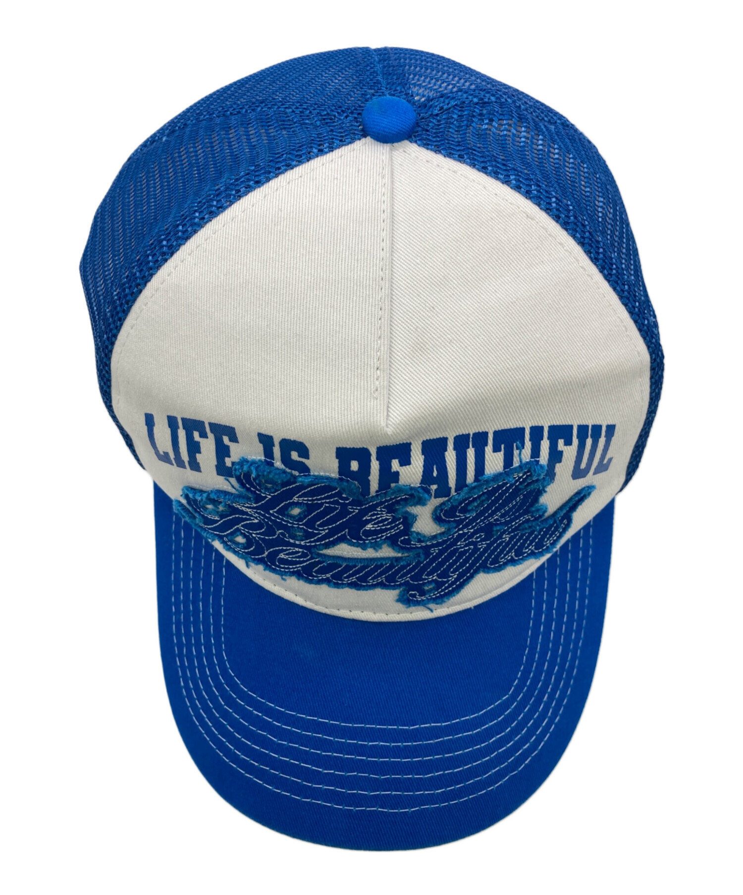 【希少】b.Eautiful メッシュキャップ 青 中古・古着通販】LIFE'S BEAUTIFUL (ライフズ・ビューティフル
