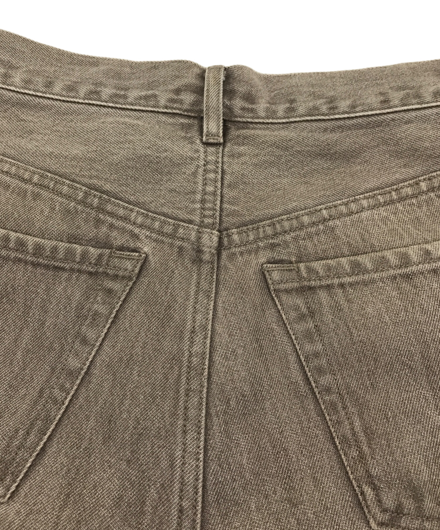 AURALEE BROWN DENIM SHORTS オーラリーデニムパンツ 中古・古着通販】AURALEE (オーラリー) HARD TWIST FADED DENIM SHORTS