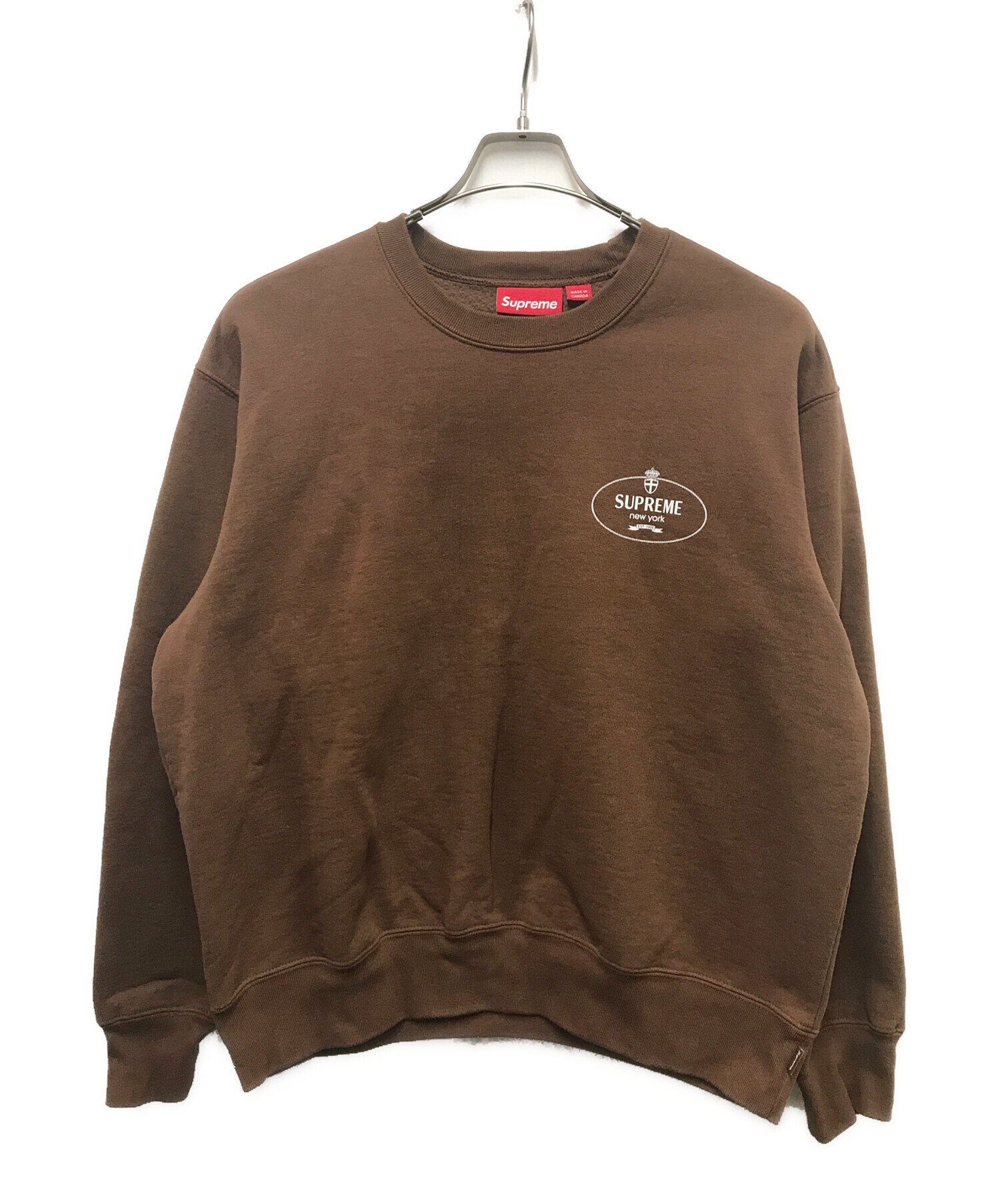 中古・古着通販】Supreme (シュプリーム) Crest Crewneck ブラウン 
