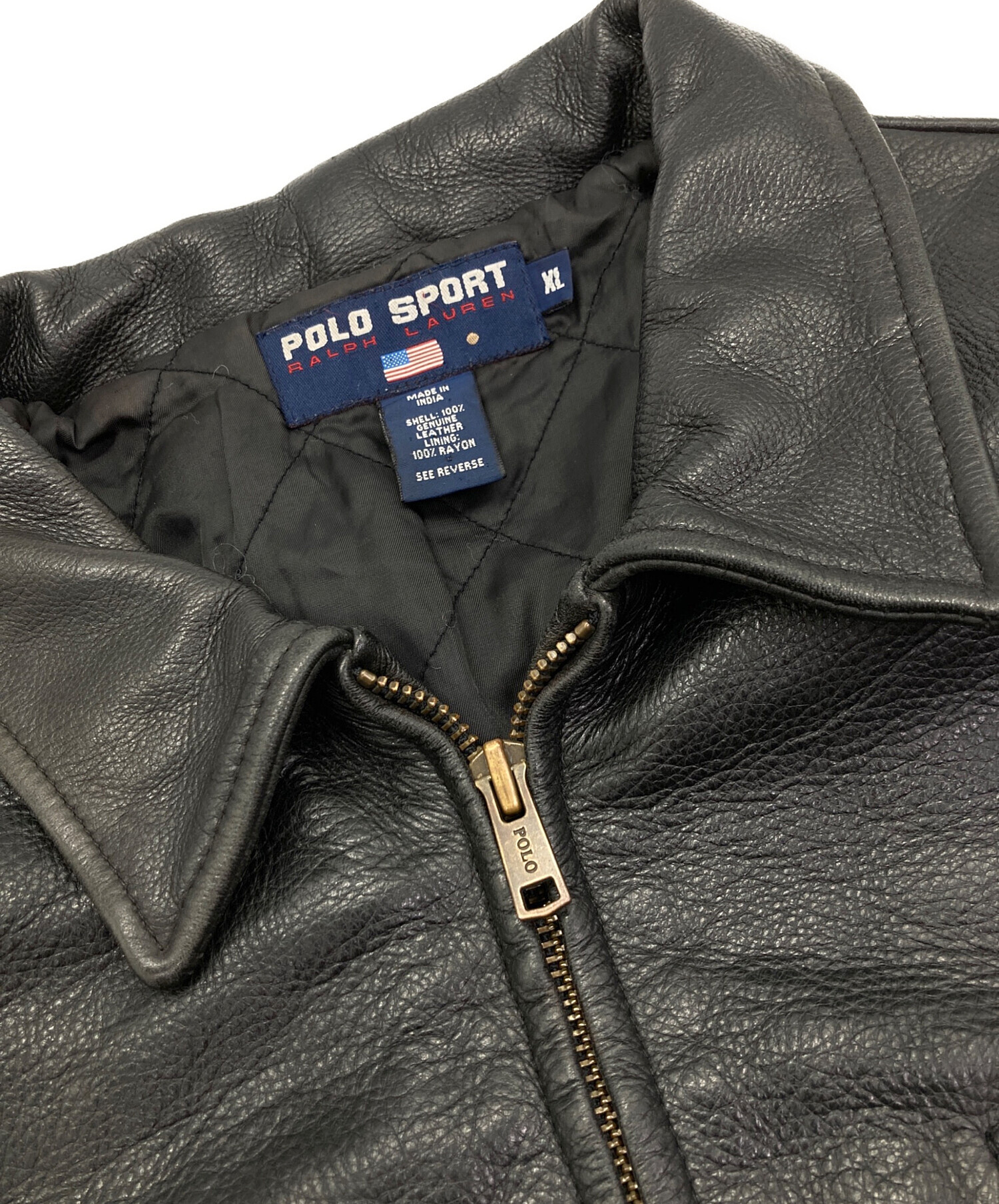 POLO SPORT レザージャケット サイズＬ 中古・古着通販】POLO SPORT (ポロスポーツ) レザージャケット