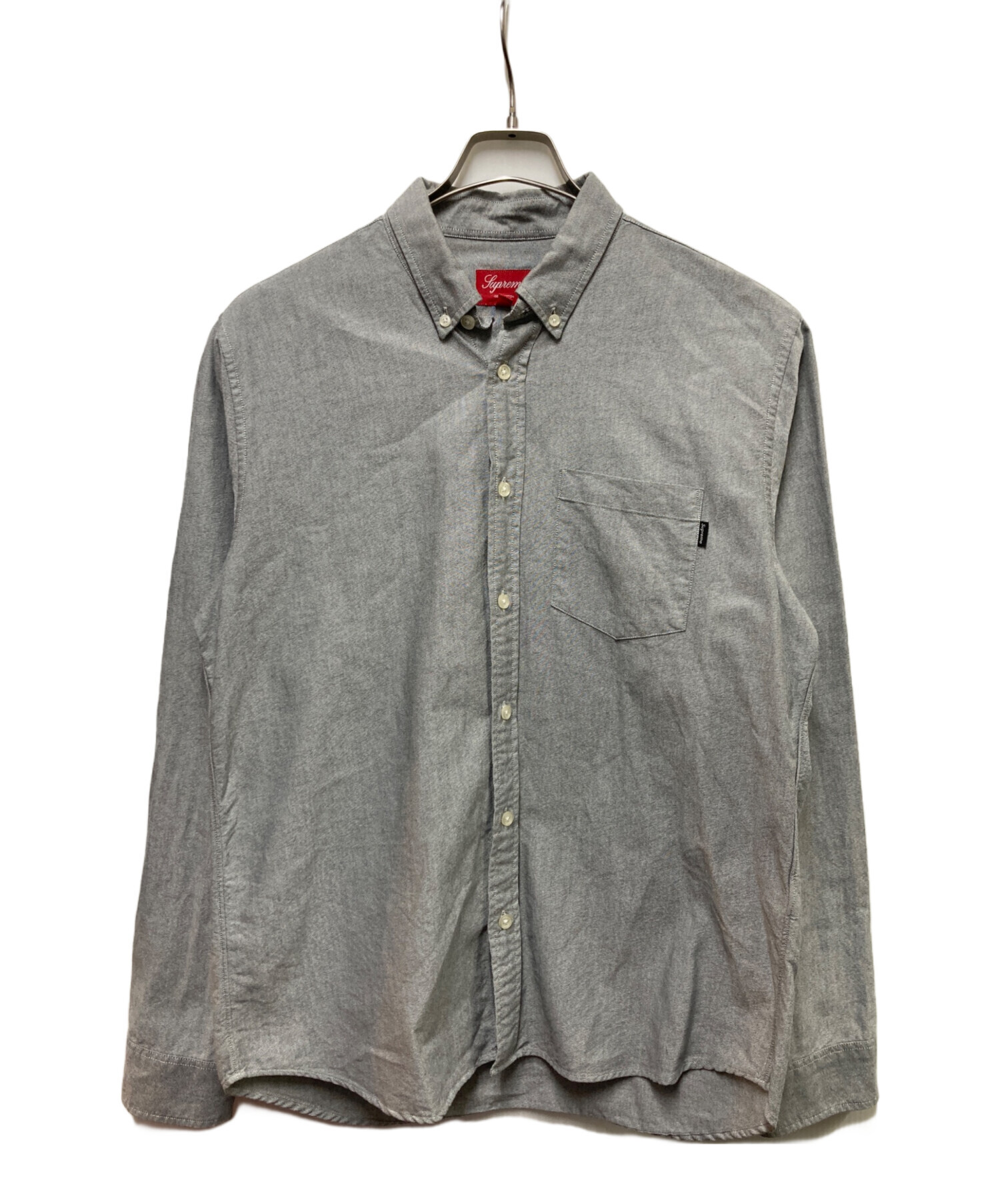 ⭕シュプリーム クロス S/S シャツ グレー XXL(完売サイズ) 中古・古着通販】Supreme (シュプリーム) oxford shirt グレー サイズ