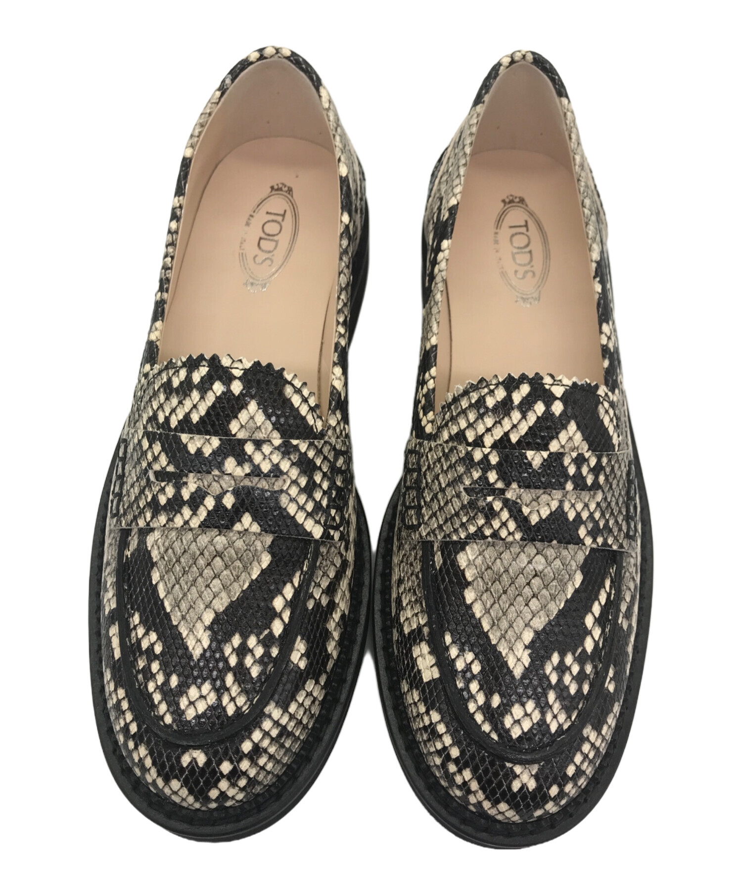 中古・古着通販】TOD'S (トッズ) パイソンローファー ベージュ