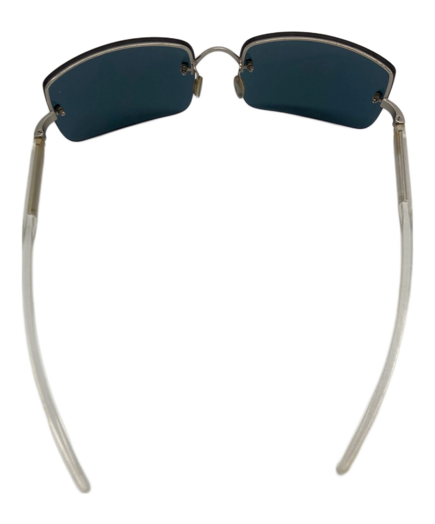中古・古着通販】PRADA (プラダ) リムレスサングラス ネイビー×クリア