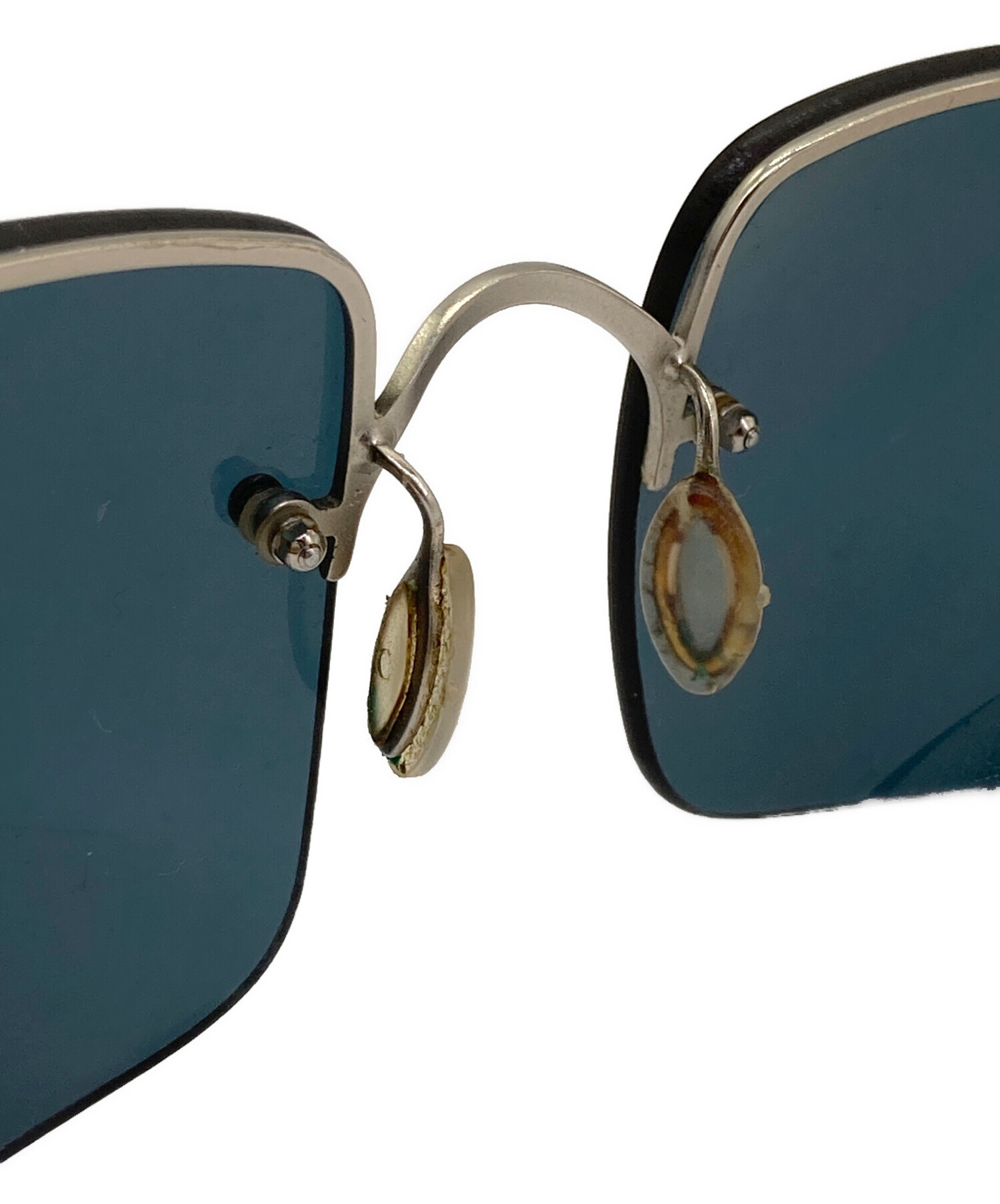 中古・古着通販】PRADA (プラダ) リムレスサングラス ネイビー×クリア