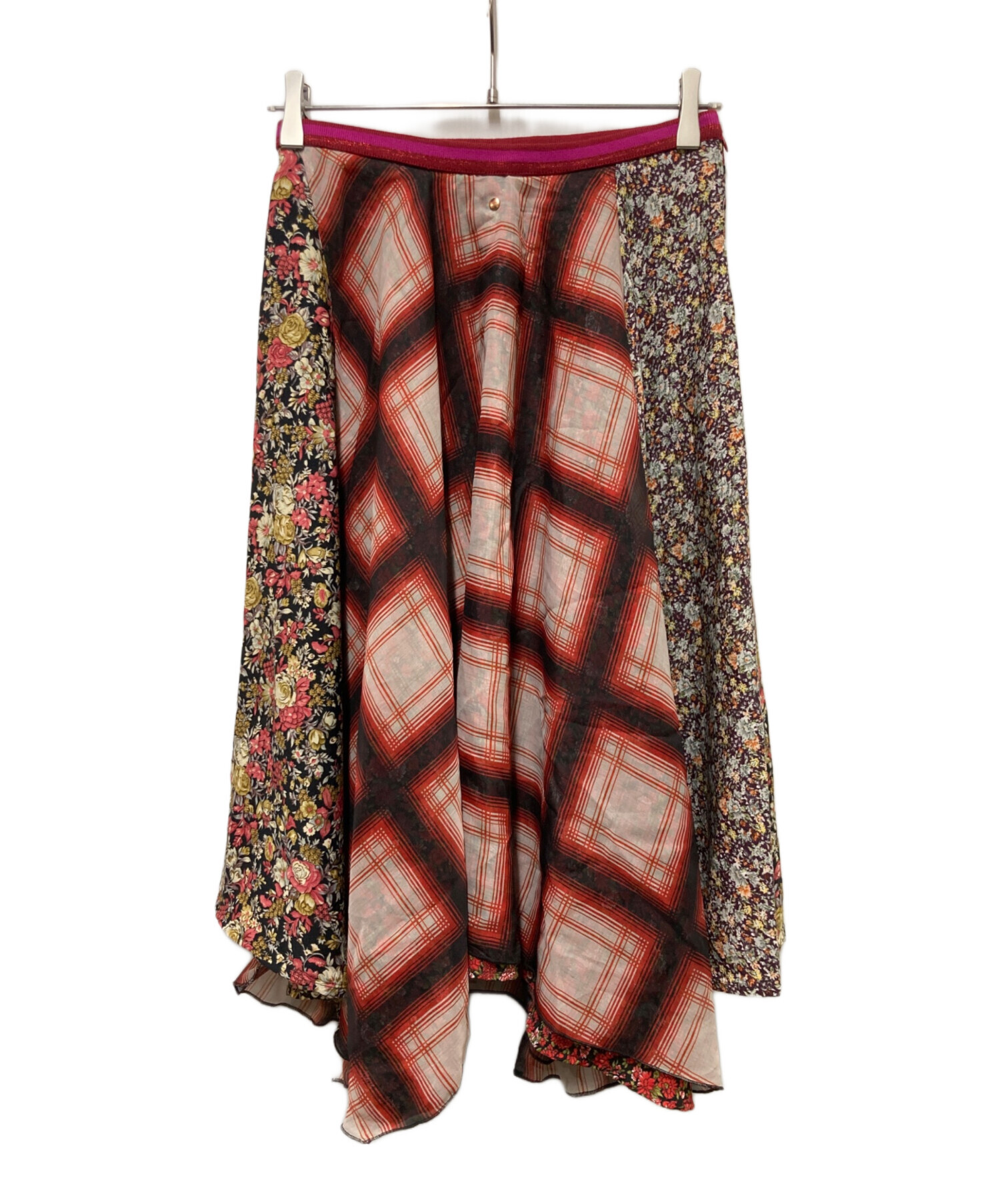 DIESEL ディーゼル 総柄 マキシスカート ルネサンス柄 24インチ 中古・古着通販】DIESEL (ディーゼル) O-FLOUR-C SKIRT レッド サイズ