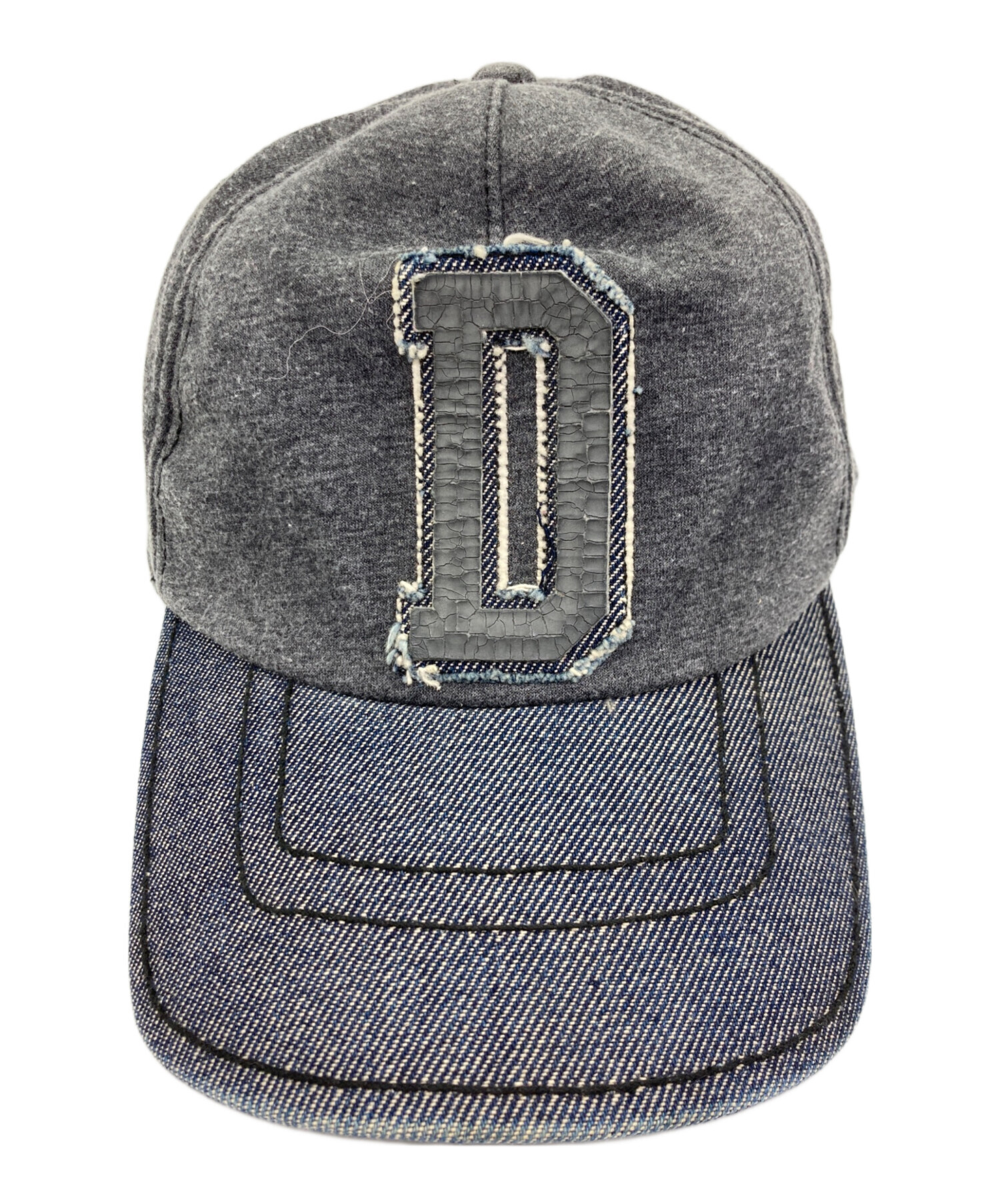 DIESEL グレー プリントキャップ　着画あり 中古・古着通販】DIESEL (ディーゼル) Dロゴキャップ グレー｜ブランド
