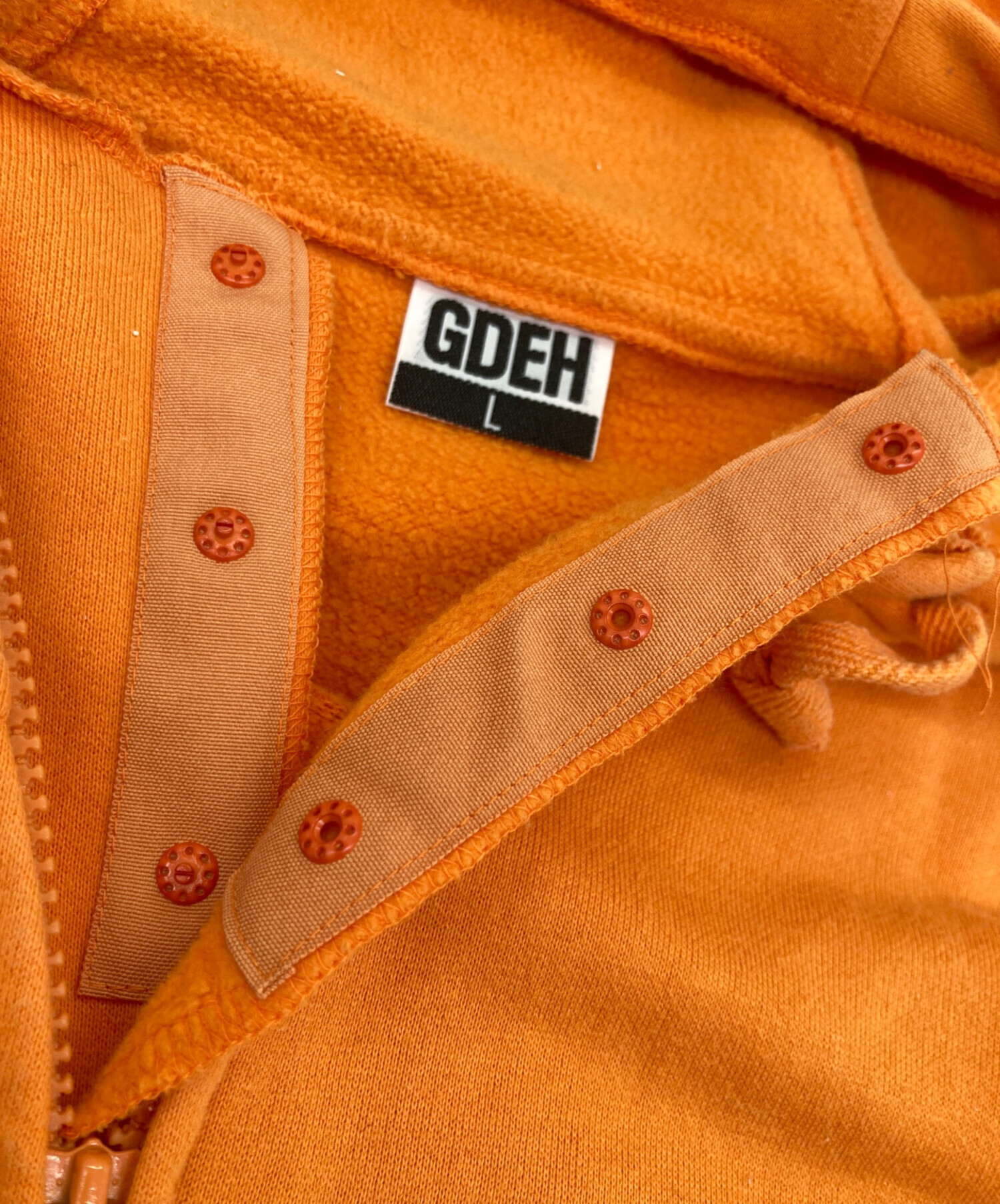 L 年代物 中古 GOODENOUGH フルロゴ ジップパーカー グッドイナフ GOODENOUGH グッドイナフ クラシックロゴ スウェットパーカー 日本製