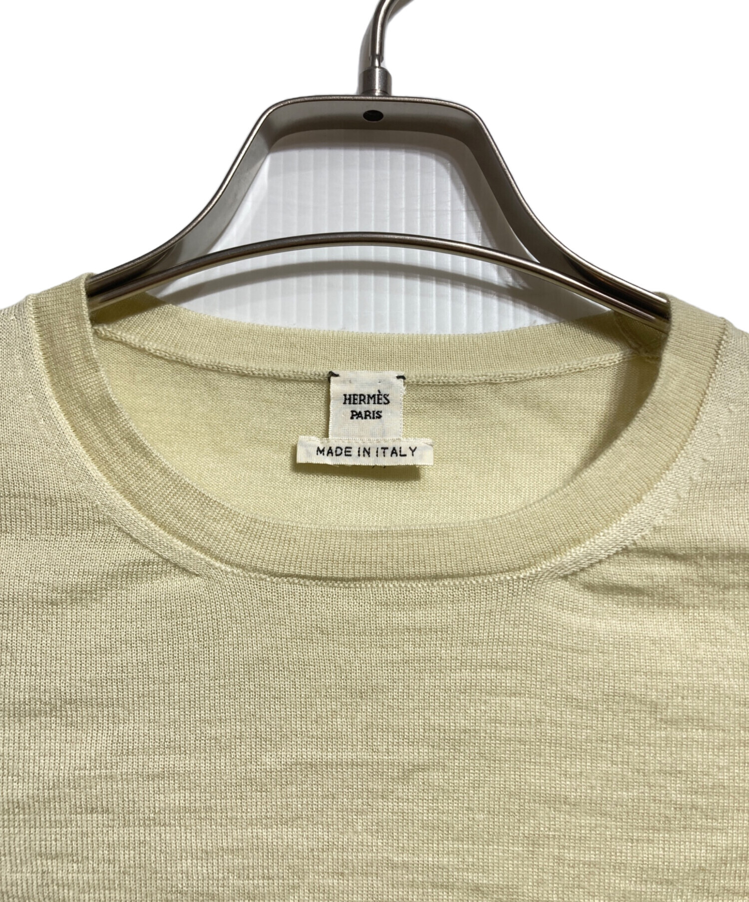中古・古着通販】HERMES (エルメス) カシミヤ半袖ニット/Cashmere