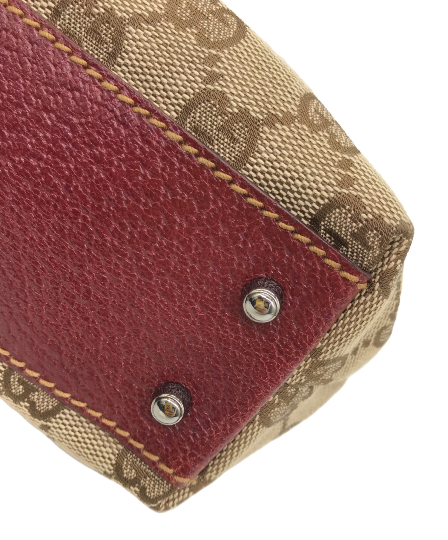 GUCCI MINIボストンバッグ ベージュ/ネイビー/レッド Ophidia mini boston bag in beige and brown GG fabric | GUCCI® US