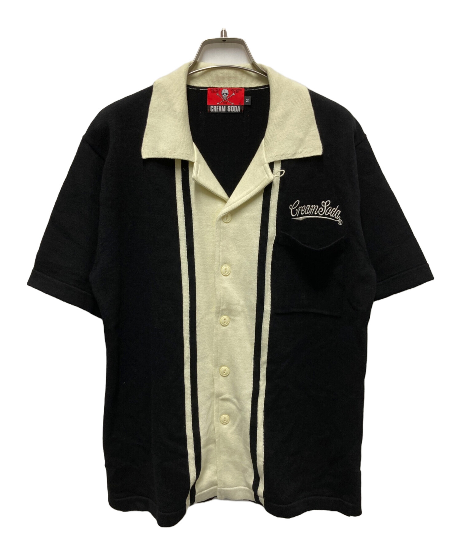 クリームソーダ CREAMSODA 半袖 タックシャツ 古着 金タグ 中古・古着通販】CREAM SODA (クリームソーダ) 切り替えしニットシャツ