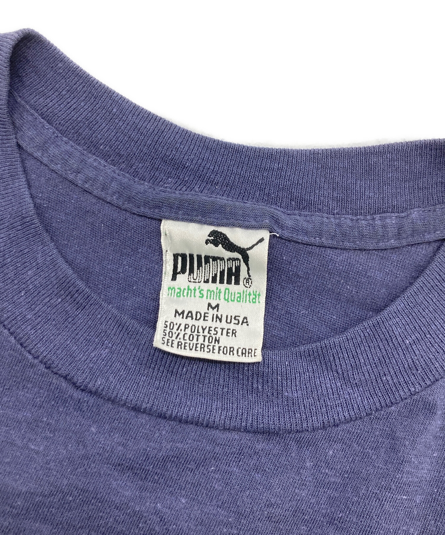古着　ヴィンテージ　PUMA Temps&Co. 青シャツ 中古・古着通販】PUMA (プーマ) パンサープリントTシャツ ネイビー