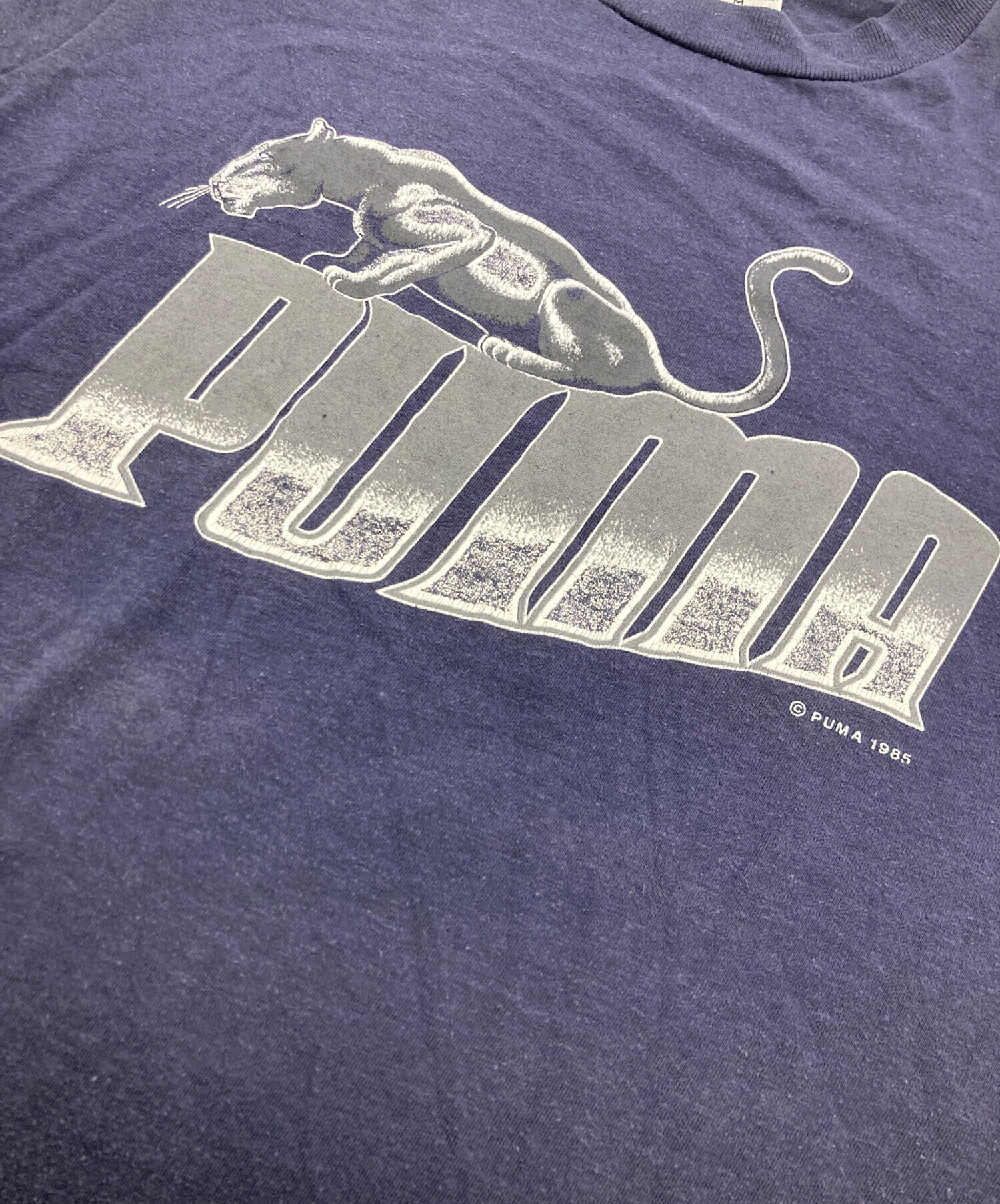 中古・古着通販】PUMA (プーマ) パンサープリントTシャツ ネイビー