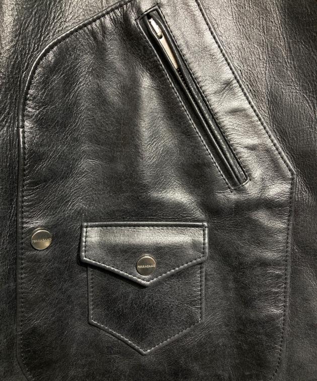 中古・古着通販】Ferragamo (フェラガモ) レザーライダースジャケット