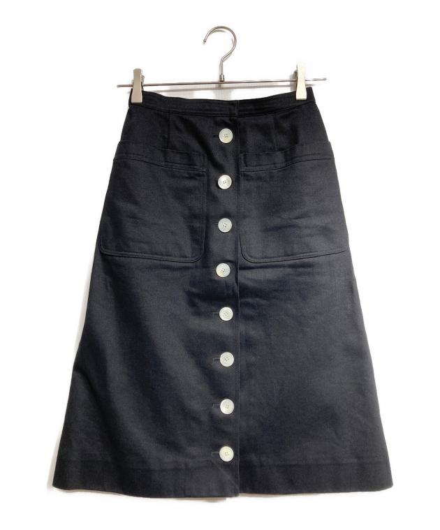 PRADA 台形スカート 中古・古着通販】PRADA (プラダ) フロントコントラストボタン コットン