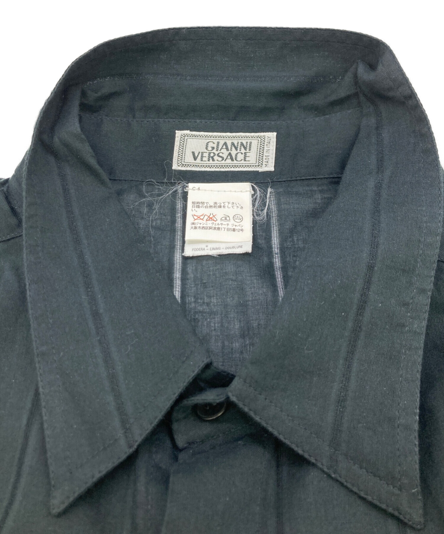 Gianni Versace ジャーニーベルサーチ　ストライプ 長袖シャツ 中古・古着通販】GIANNI VERSACE (ジャンニ・ヴェルサーチ) シアー
