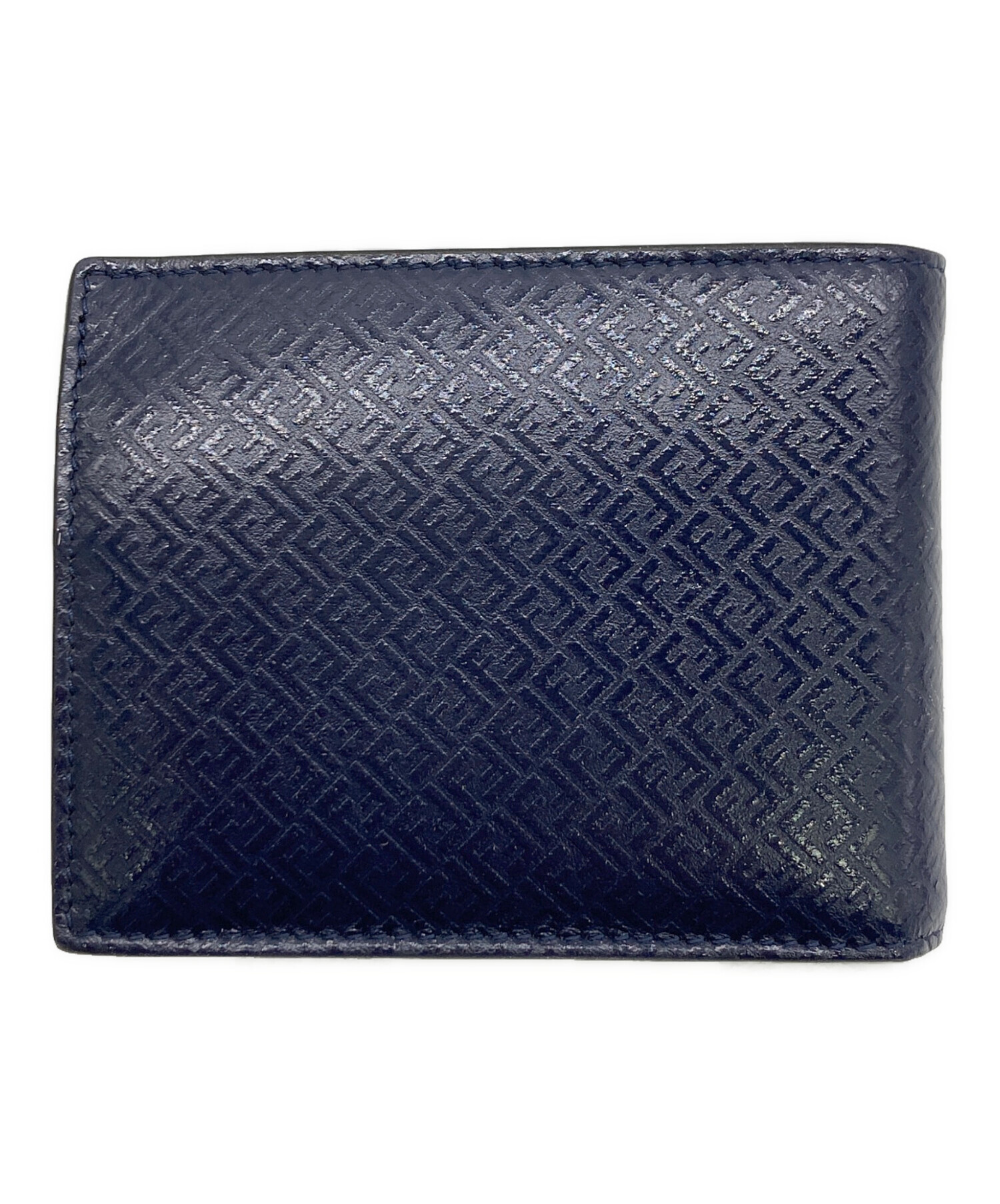 中古・古着通販】FENDI (フェンディ) Blue Leather Two Folded Wallet