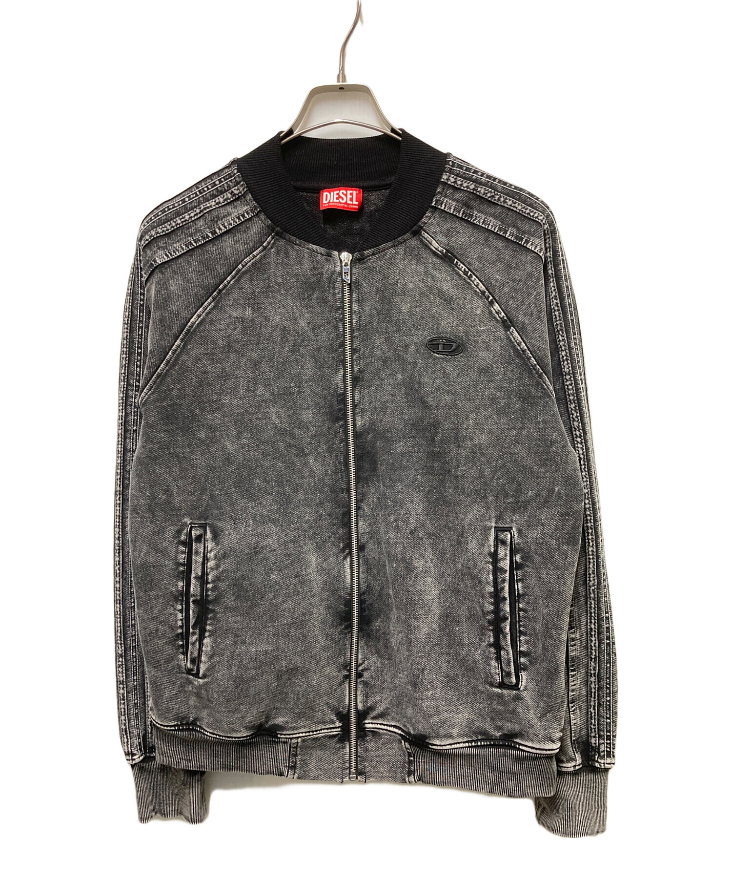 DIESEL ディーゼル トラックジャケット デニム 中古・古着通販】DIESEL (ディーゼル) S-ALT ウォッシュ ストレッチ