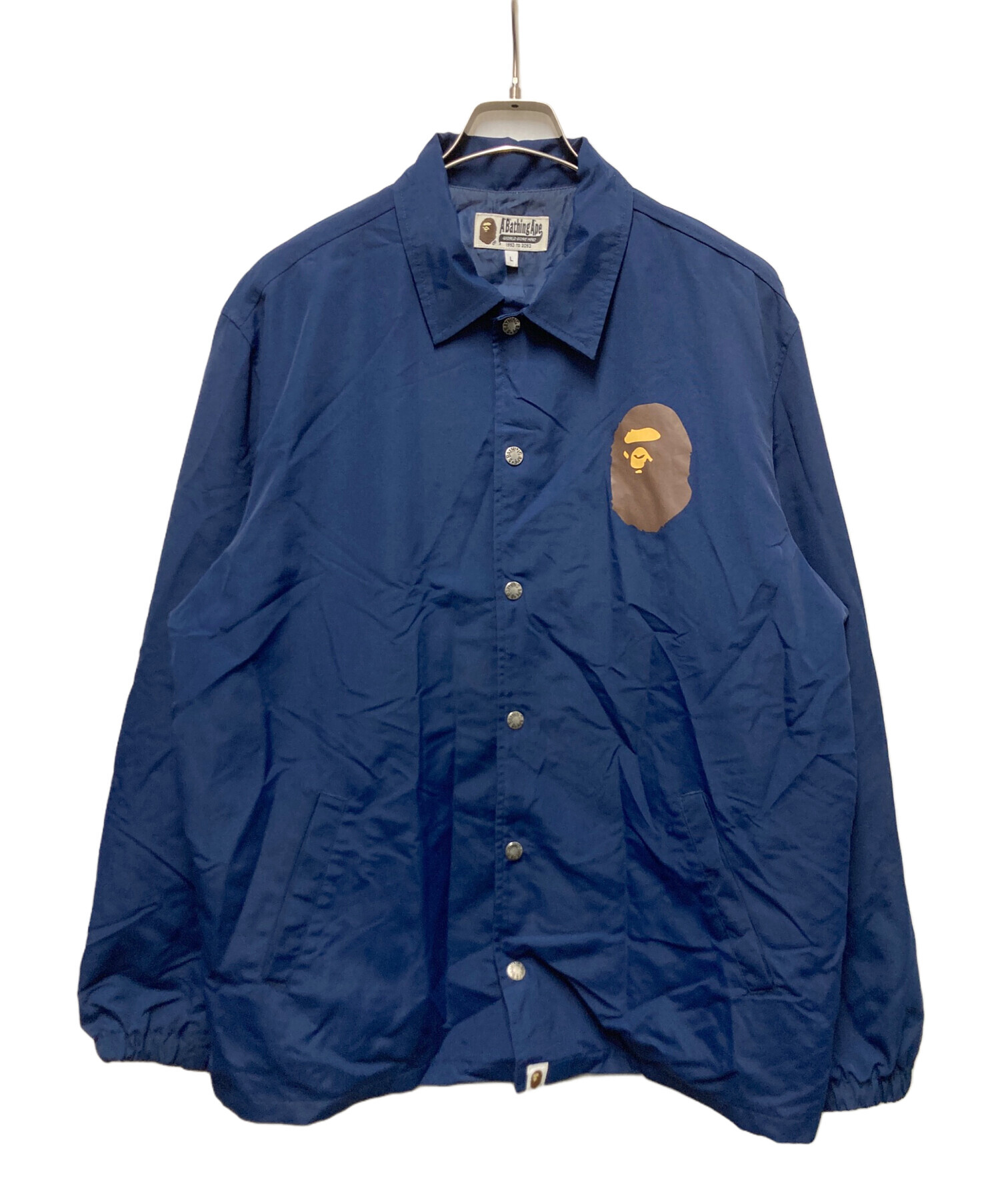 A BATHING APE エイプ コーチジャケット ネイビー　XL 中古・古着通販】A BATHING APE (アベイシングエイプ) APE HEAD コーチ