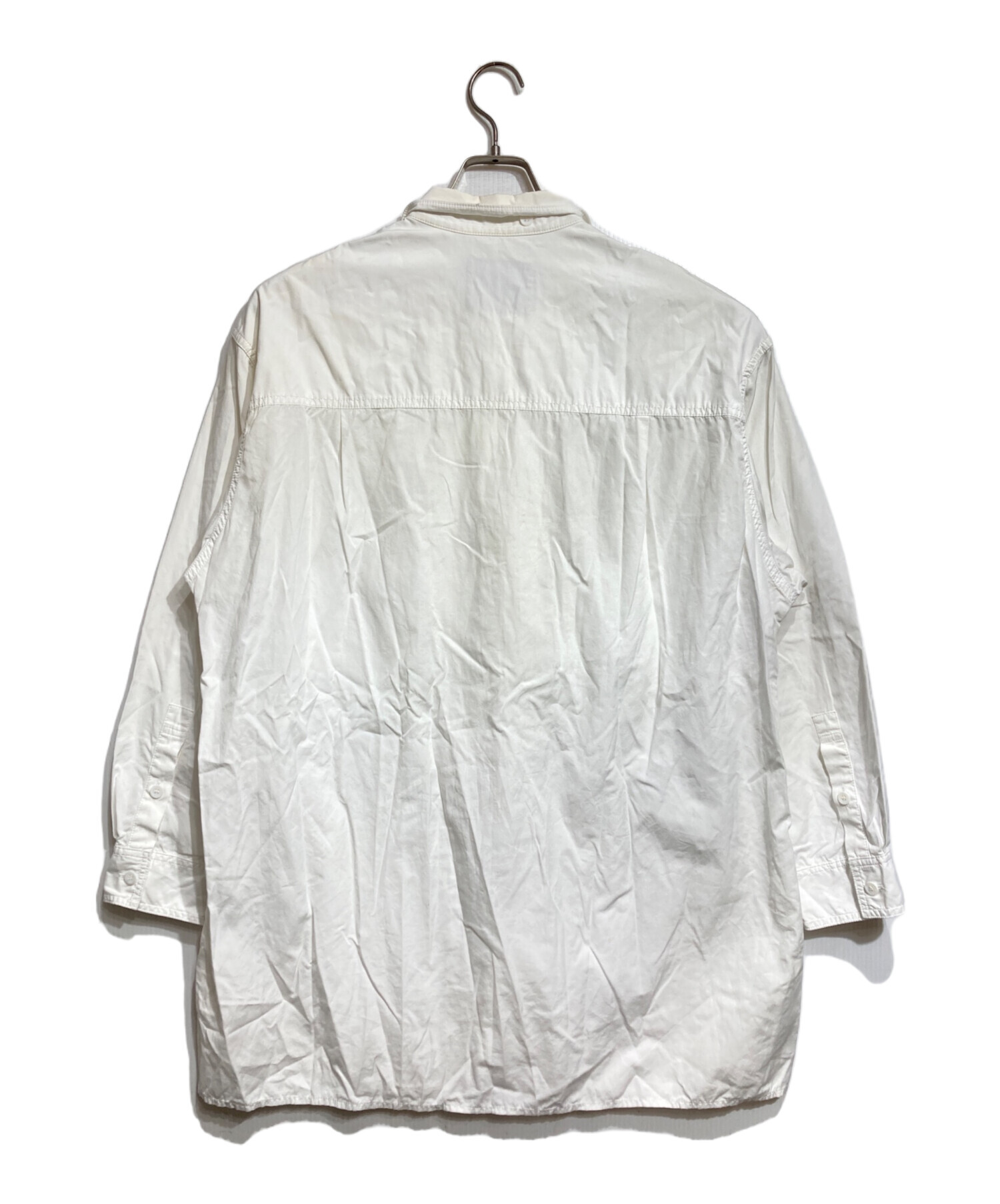 yhoji yamamoto シワ加工長袖白シャツ 中古・古着通販】Power Of The White SHIRT Yohji Yamamoto (パワー